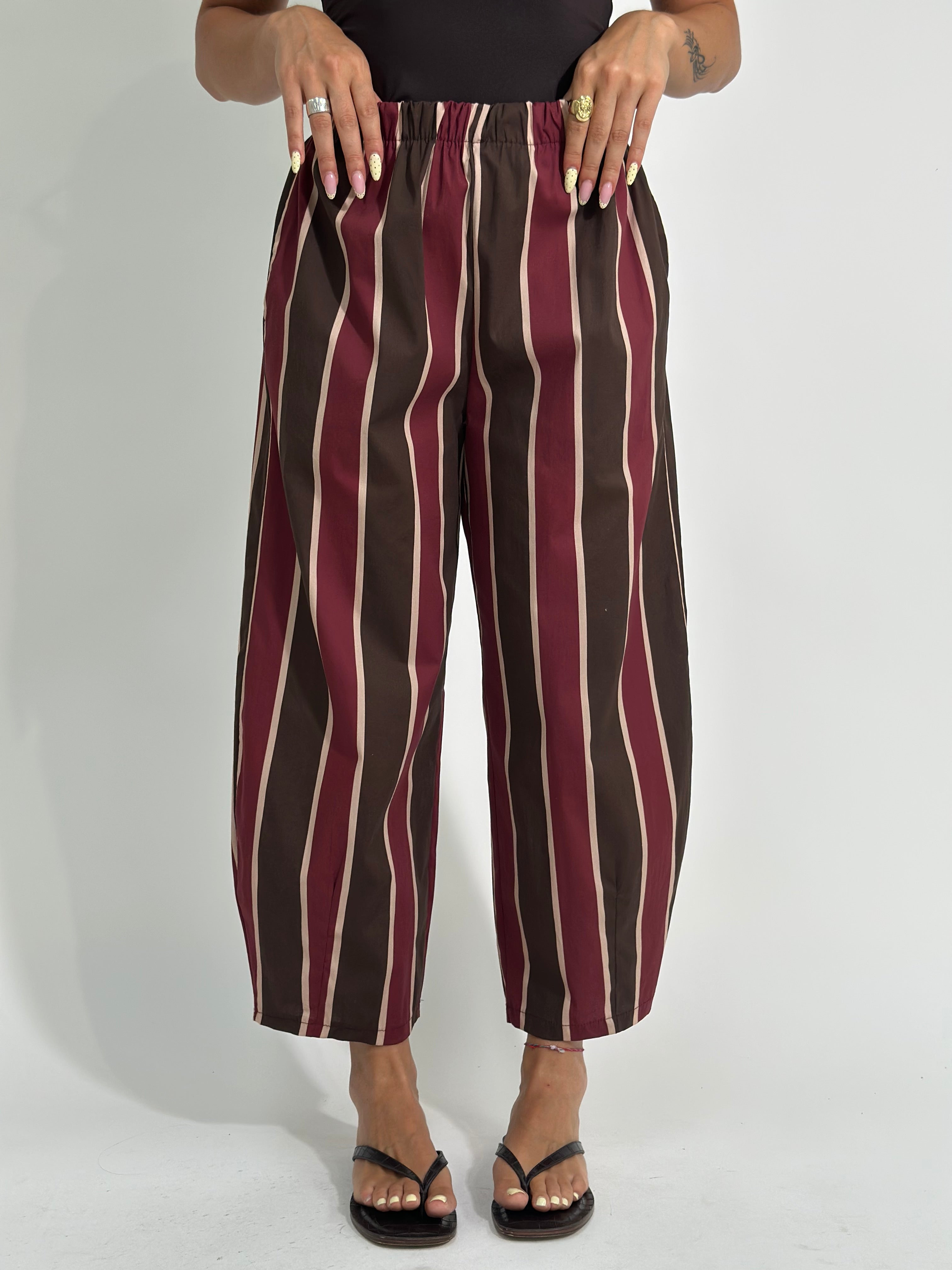Pantalone riga 67625 BURGUNDY
