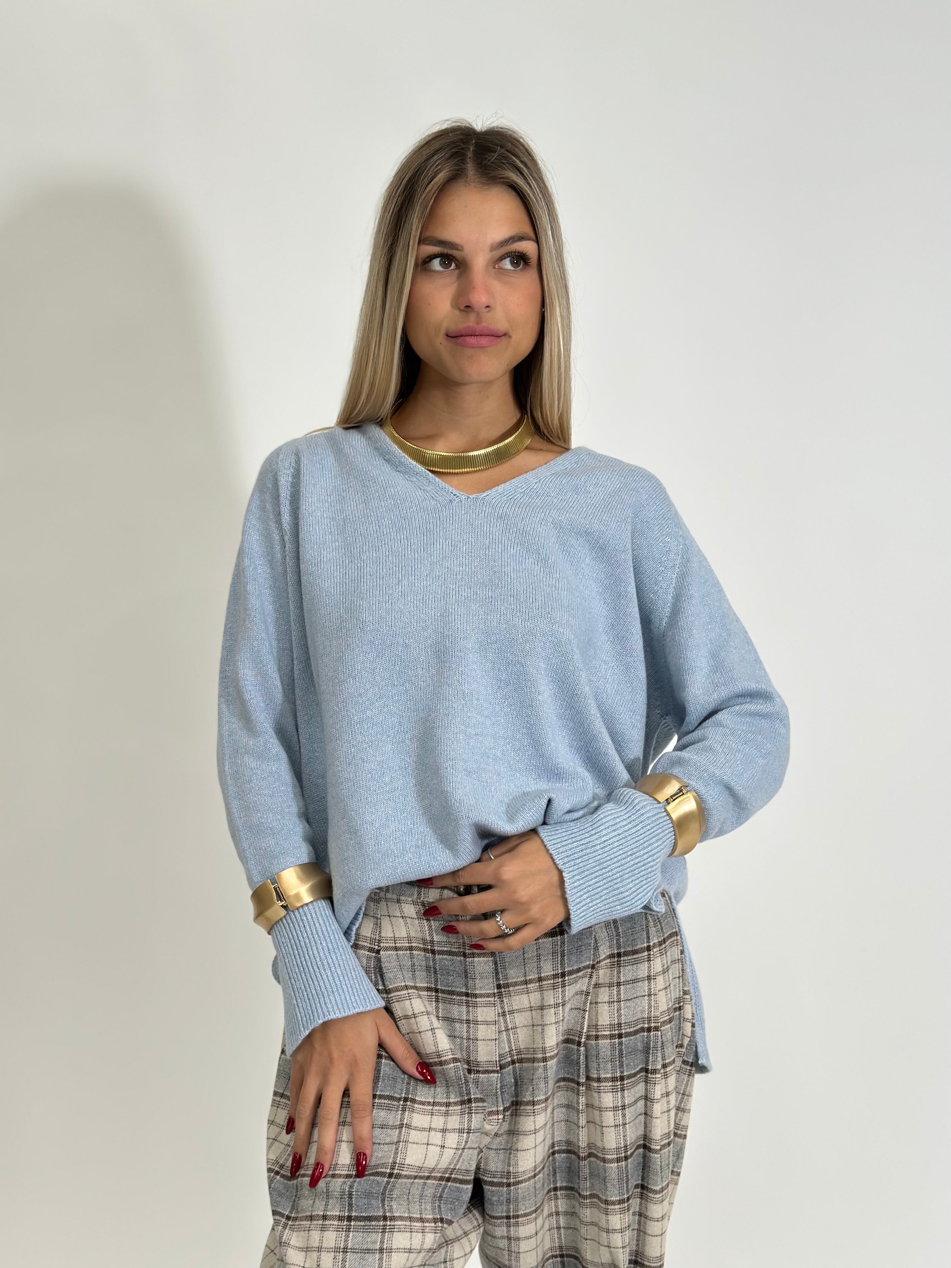 Maglia Cashmere 6617 AZZURRO