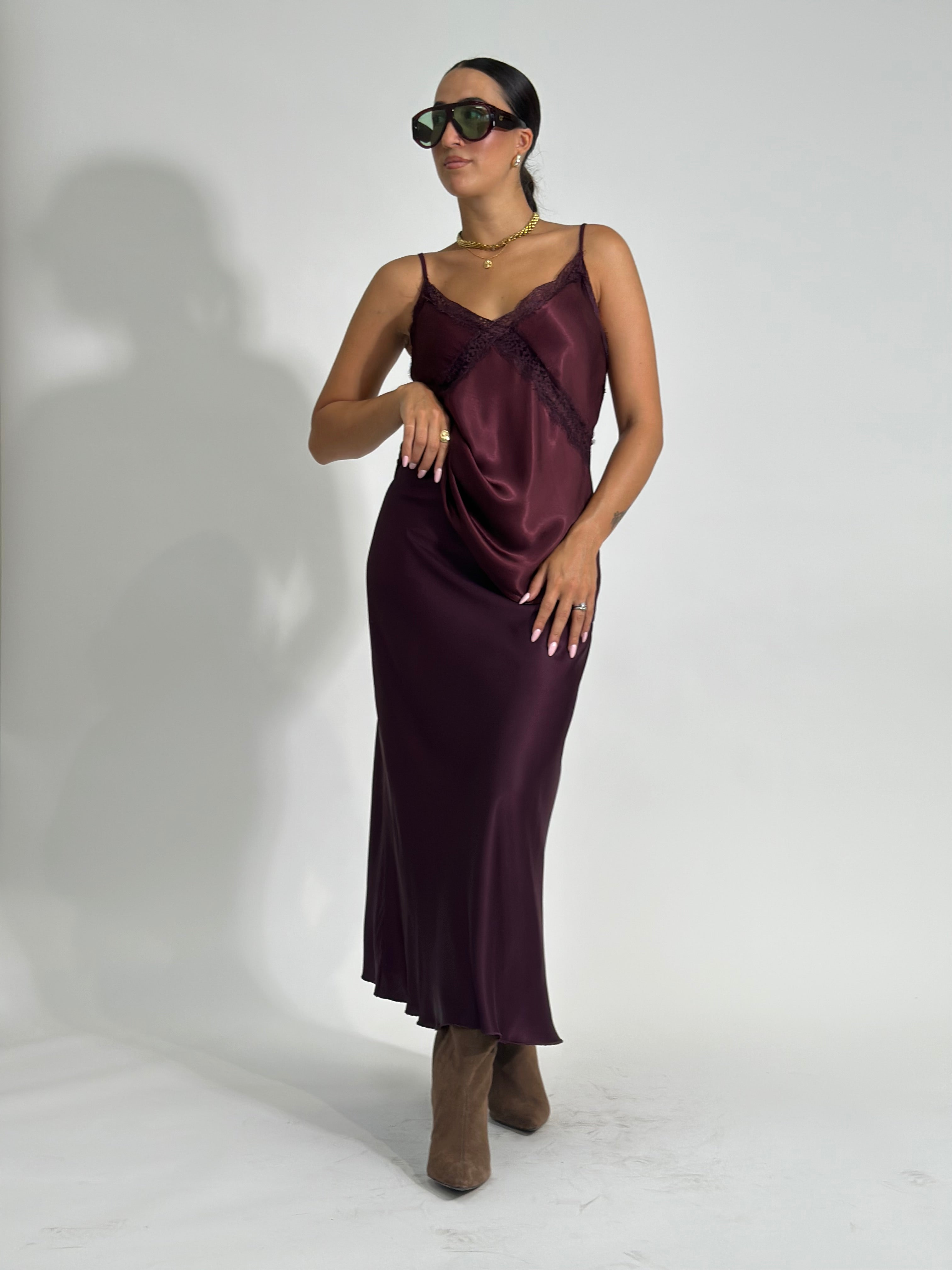 Gonna viscosa 2236-2 BURGUNDY