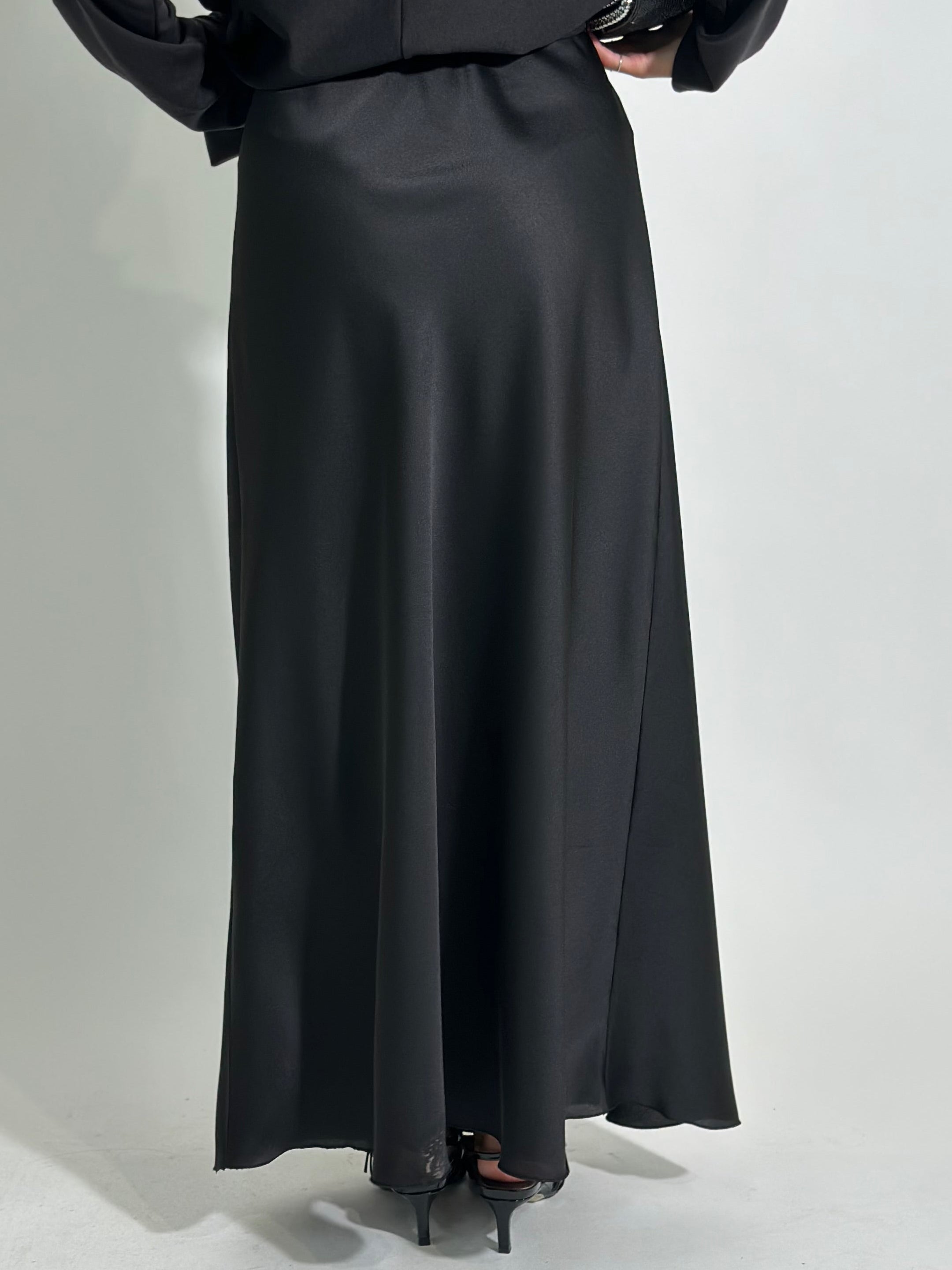 Gonna longuette satin 2236 NERO