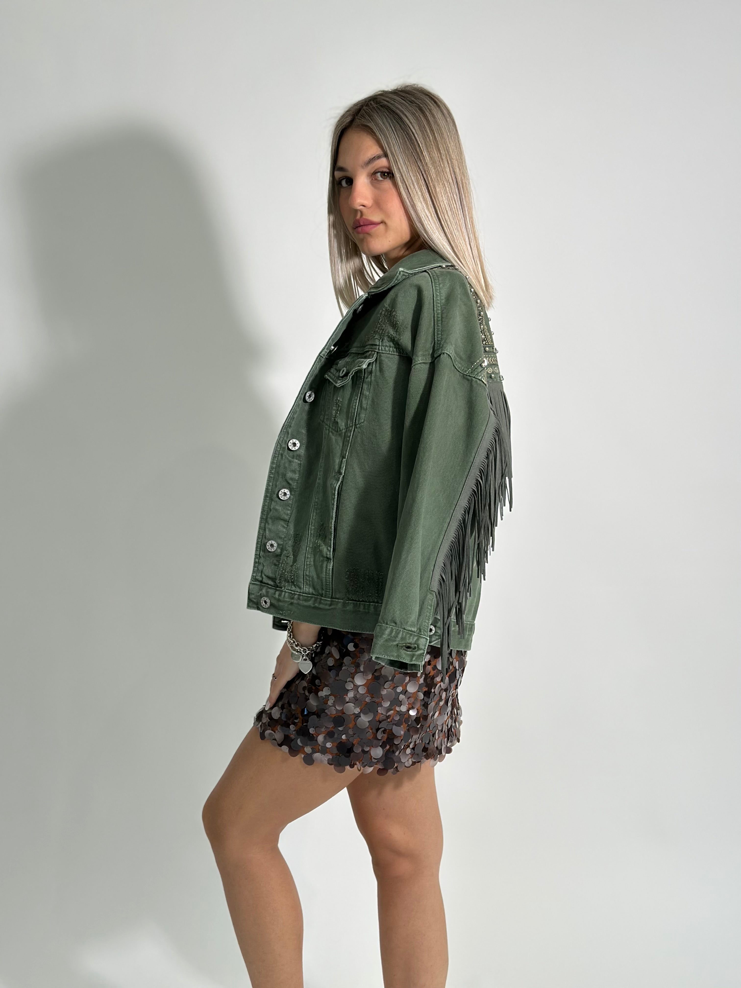 Giacca frangie borchie 9597