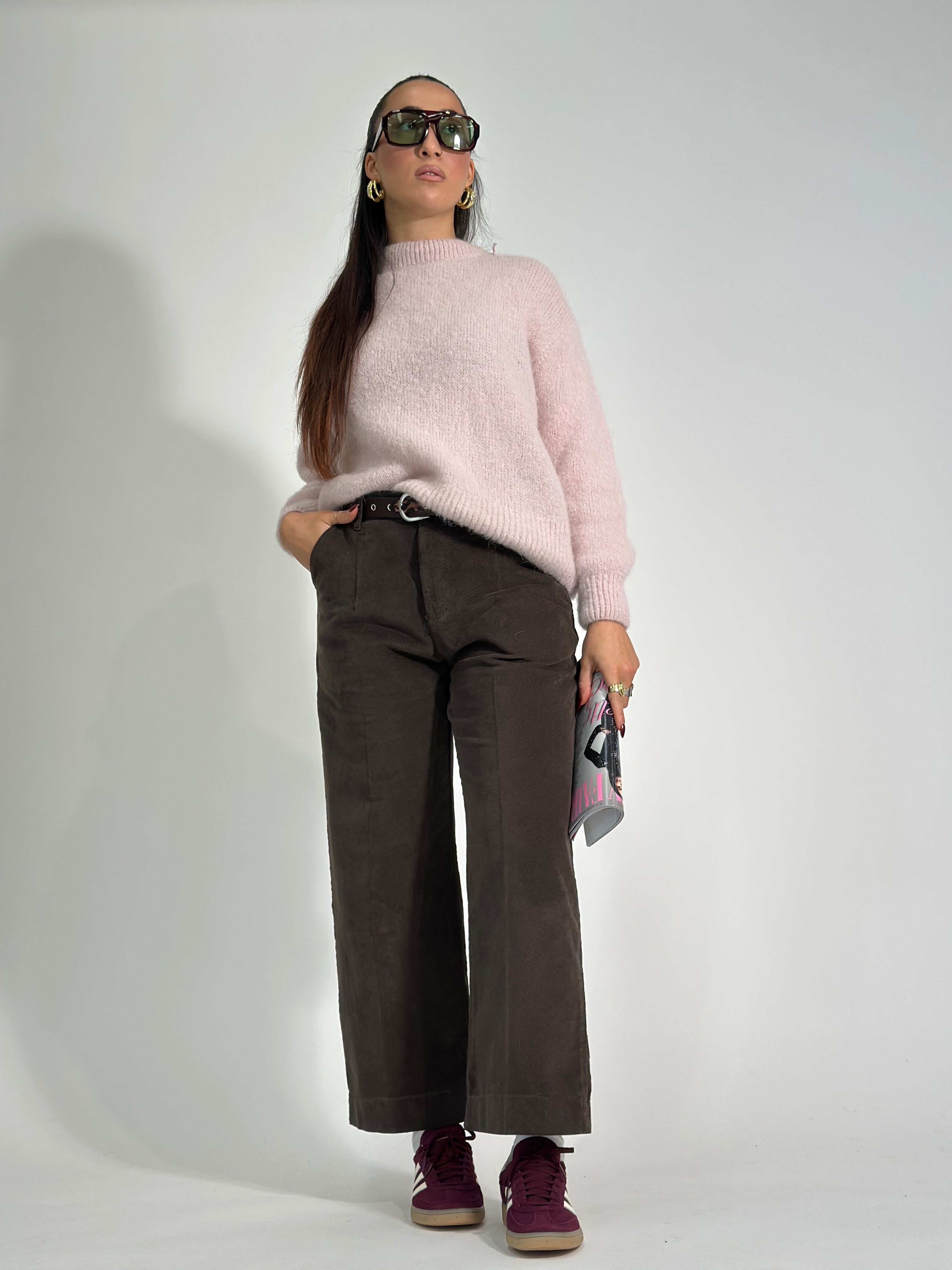 Pantalone velvet 822630 MORO