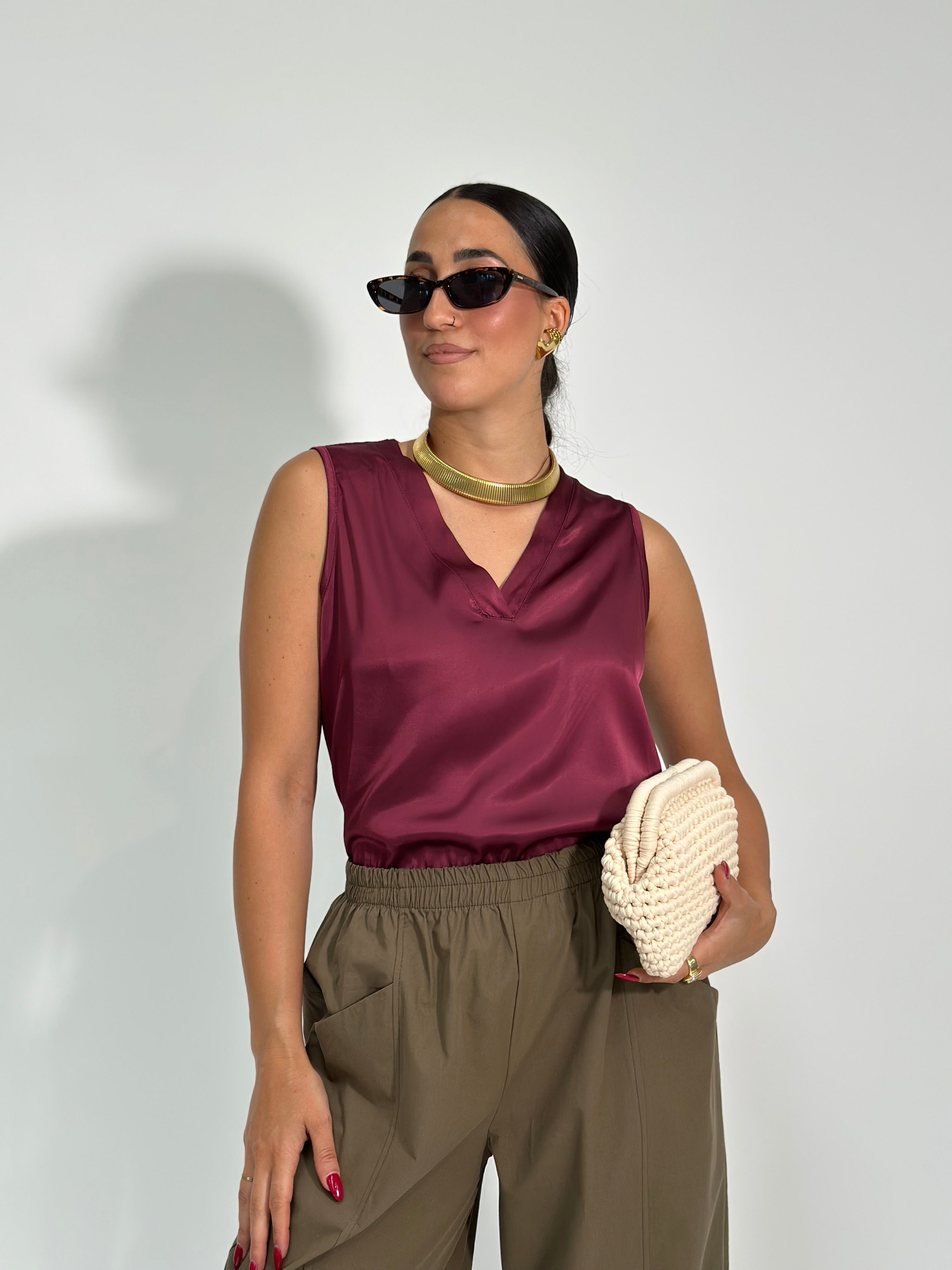 Maglia satin V 82209