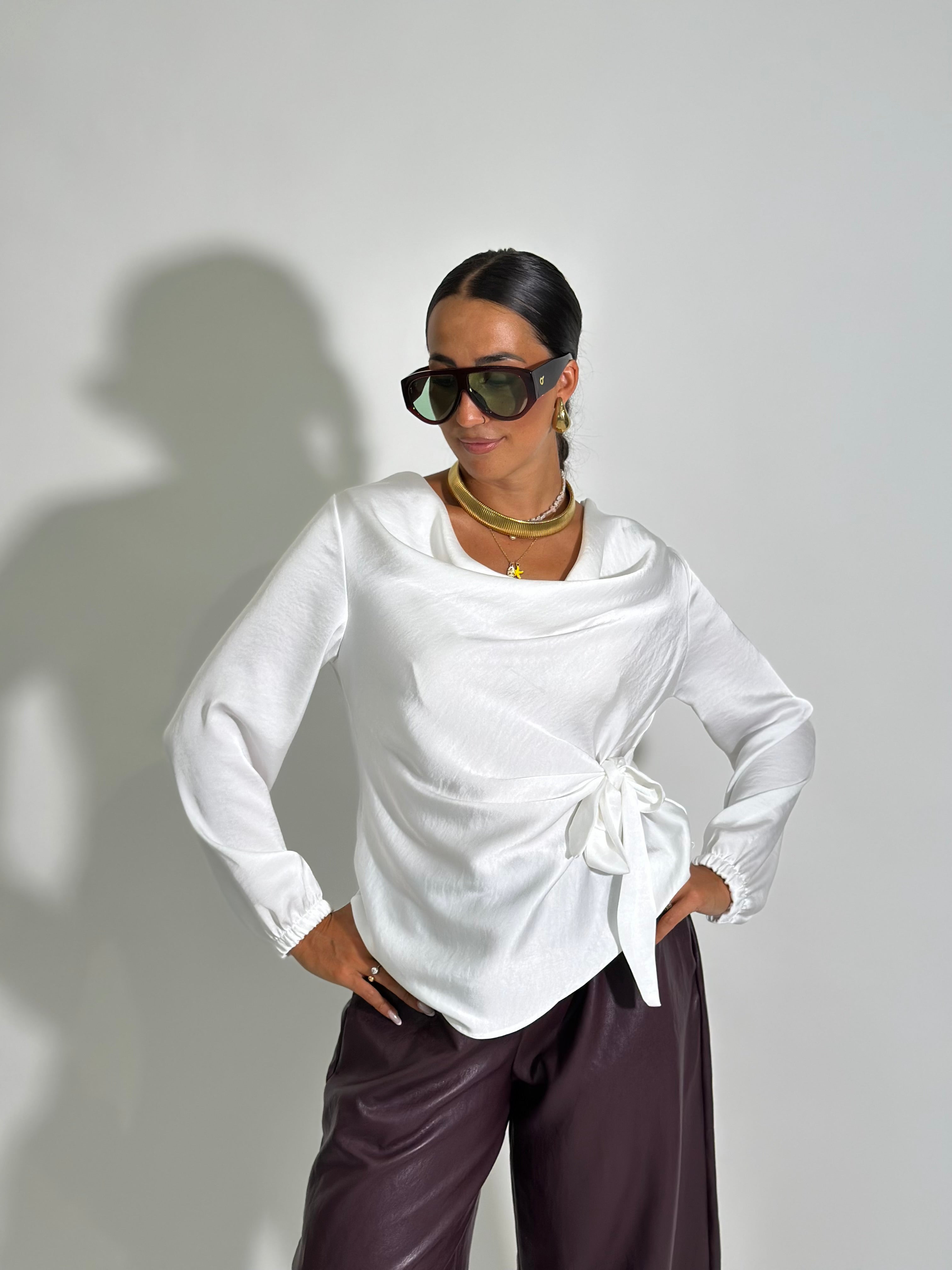 Camicia nodo satin 20072