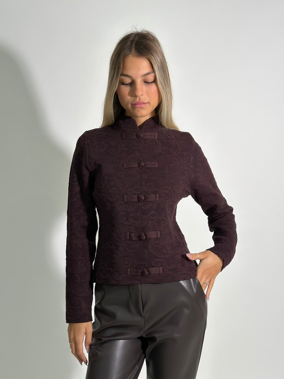 Maglia mandarin devore' 5541