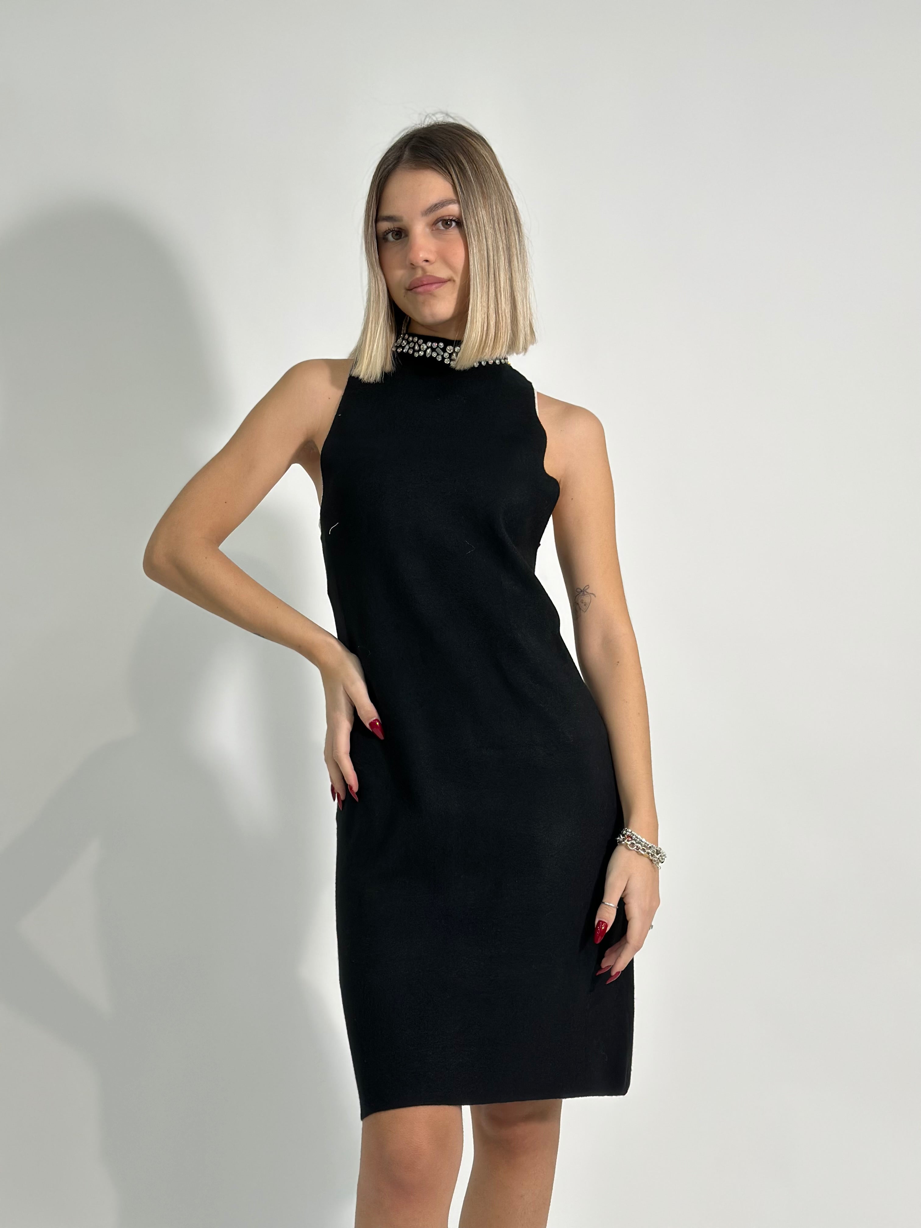 Abito cristalli 5370 NERO