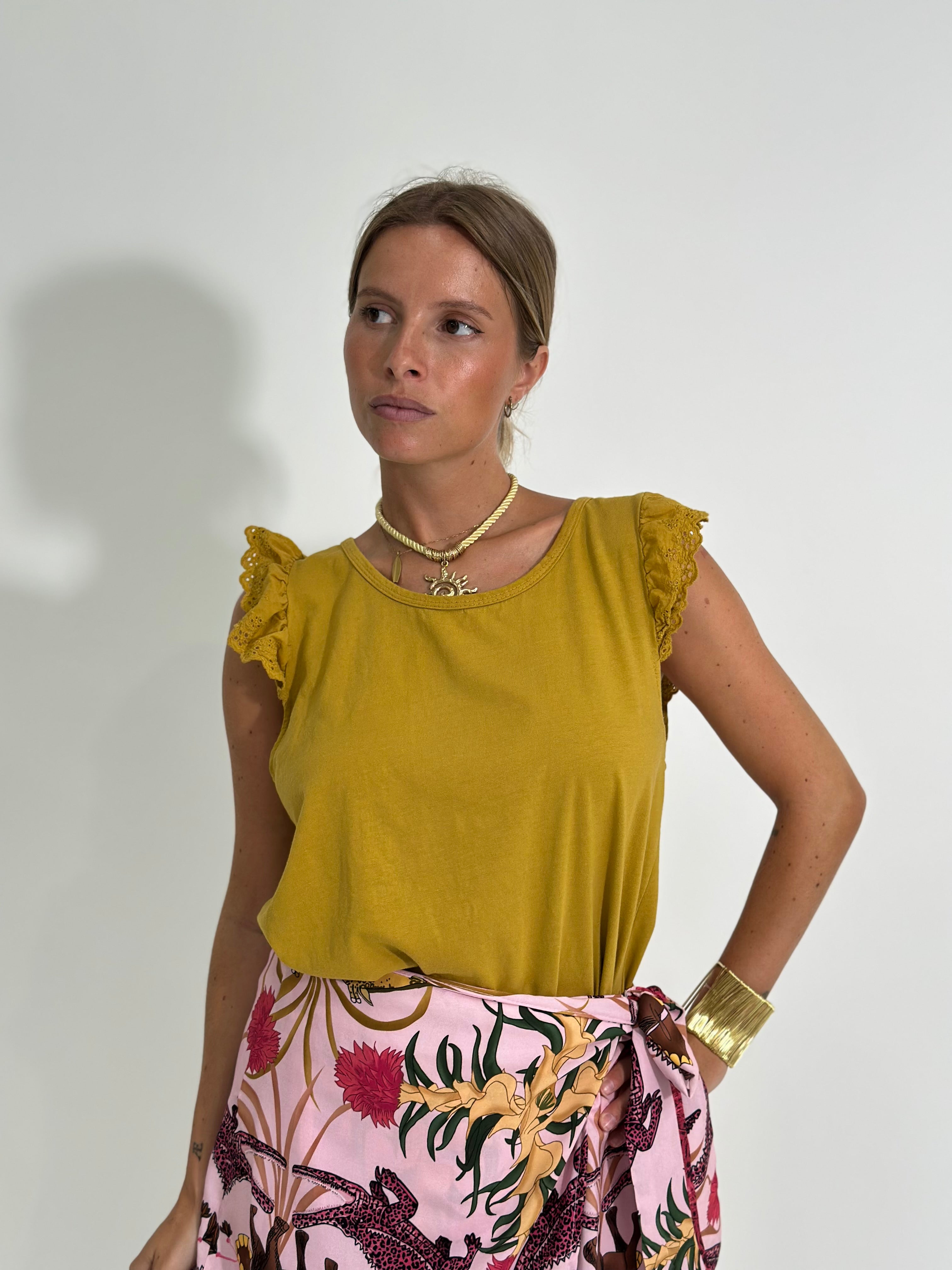 Maglia sangallo volant 7427