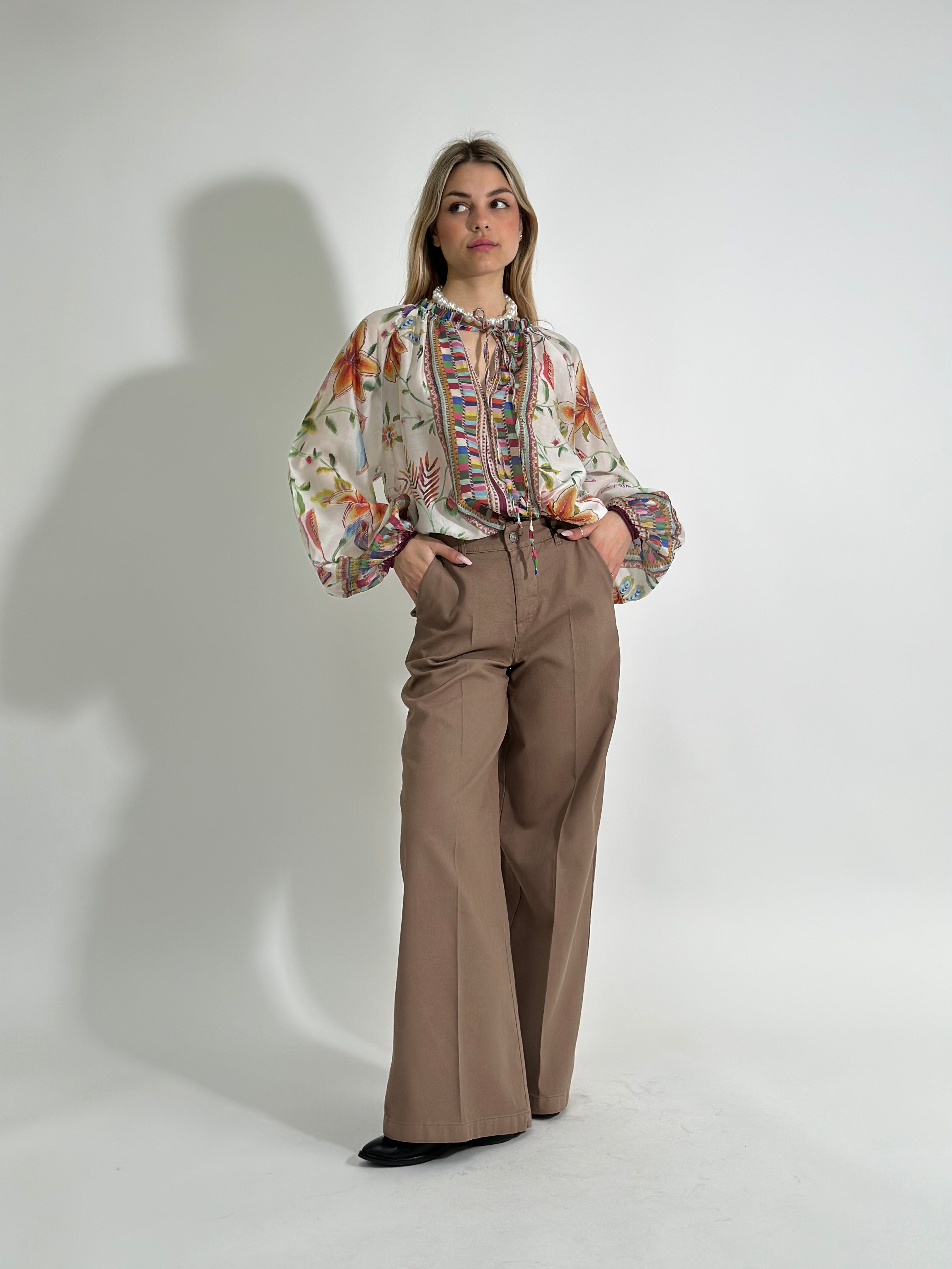 Pantalone nido d'ape A059 MOCHA