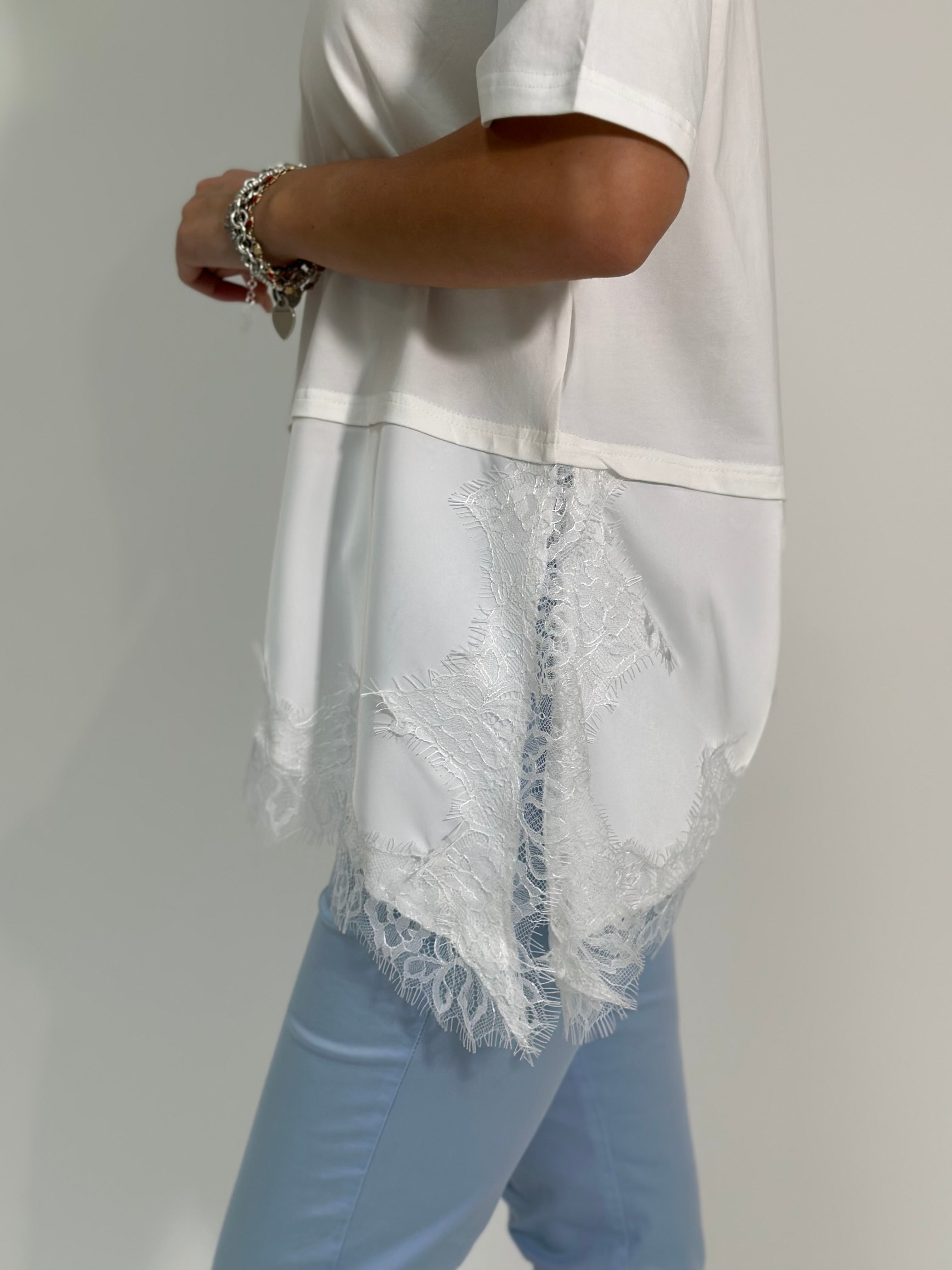 T-shirt pizzo diagonale 3915