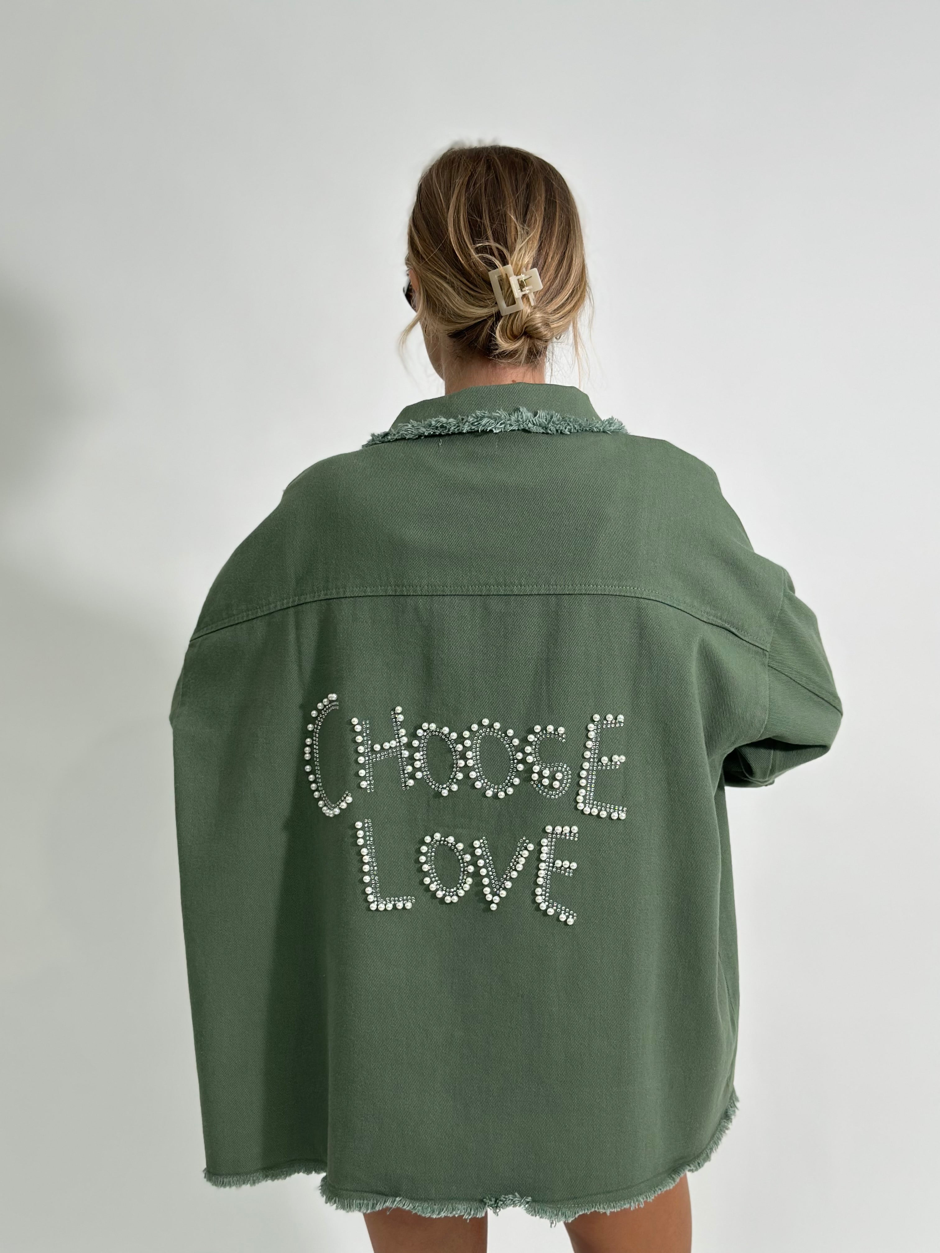 Giacca denim choose love MC056J