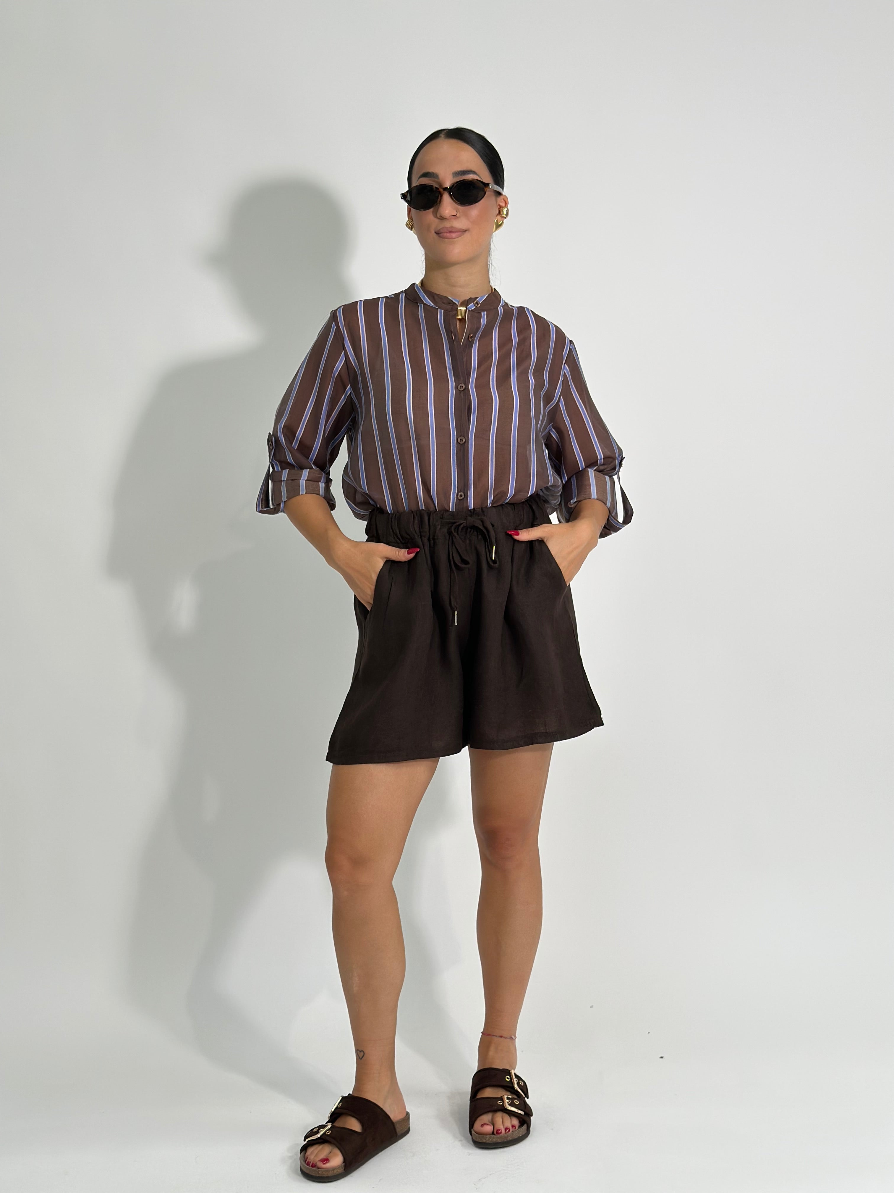Shorts lino coulisse 23367
