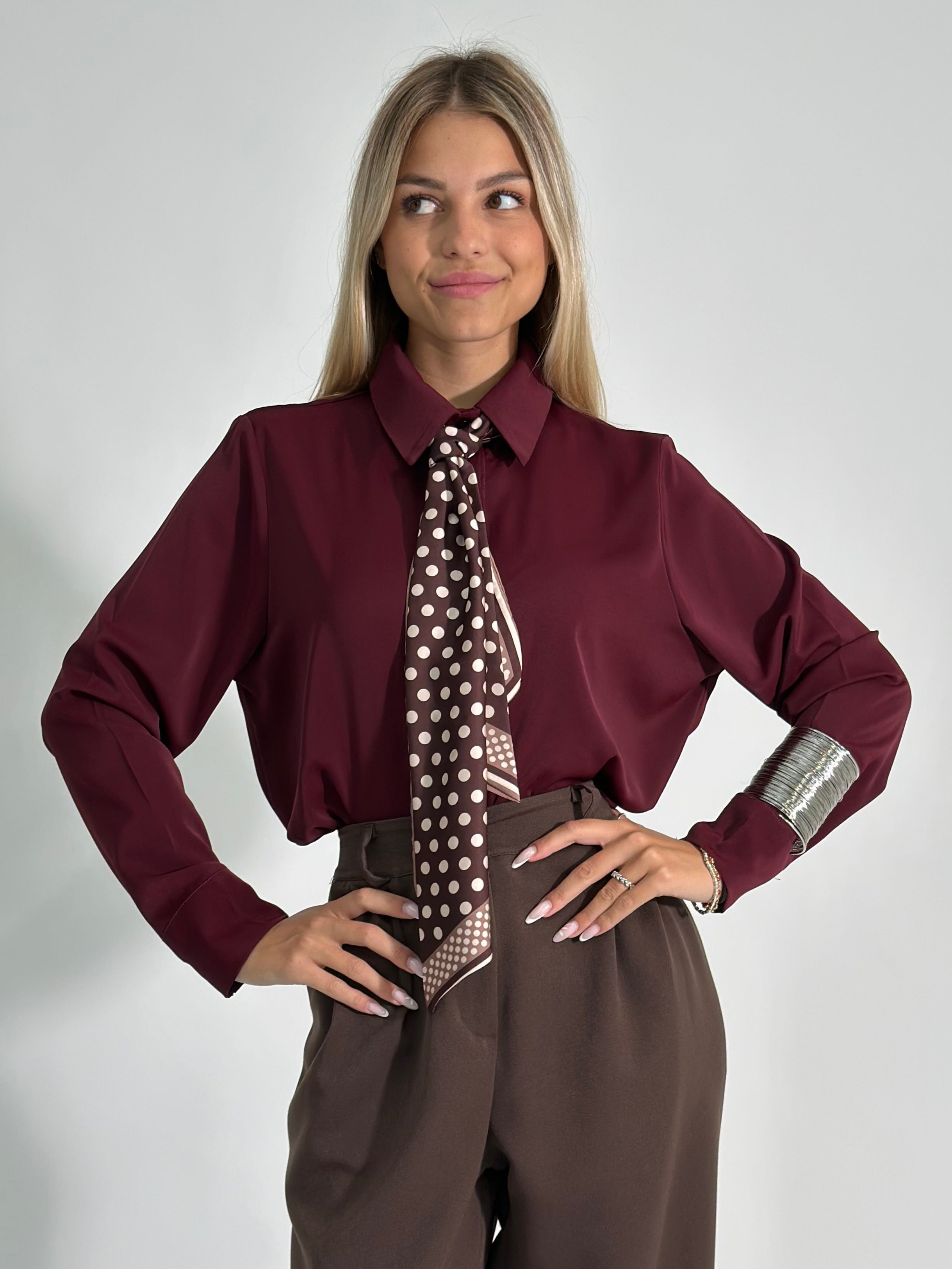 Camicia foulard 113638 BURGUNDY
