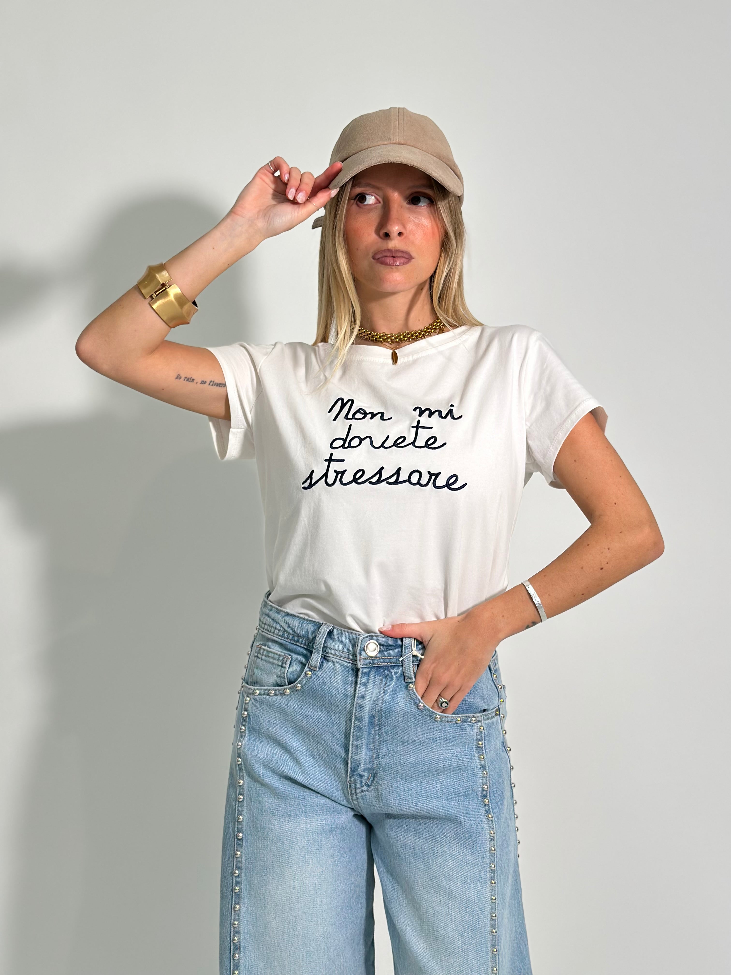 T-shirt "non mi dovete stressare" 8116