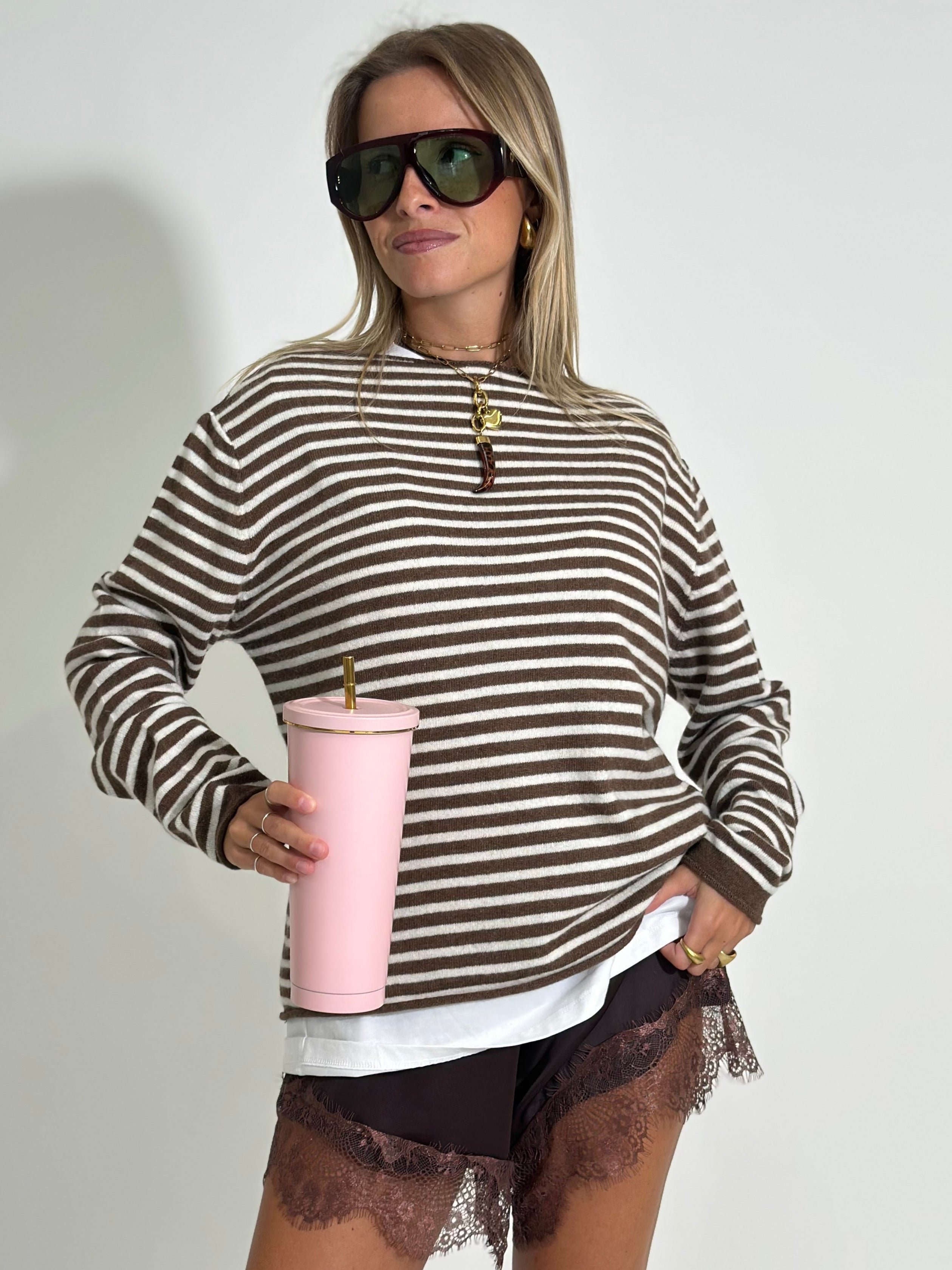Maglia cashmere blend 6631 PANNA