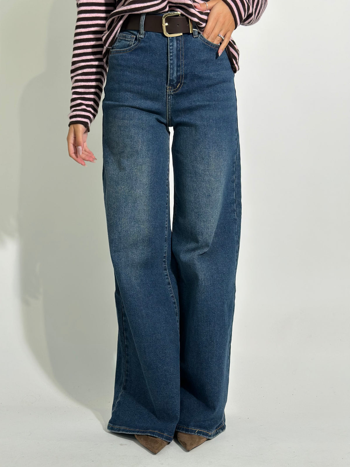 Jeans a palazzo FB107 BLU