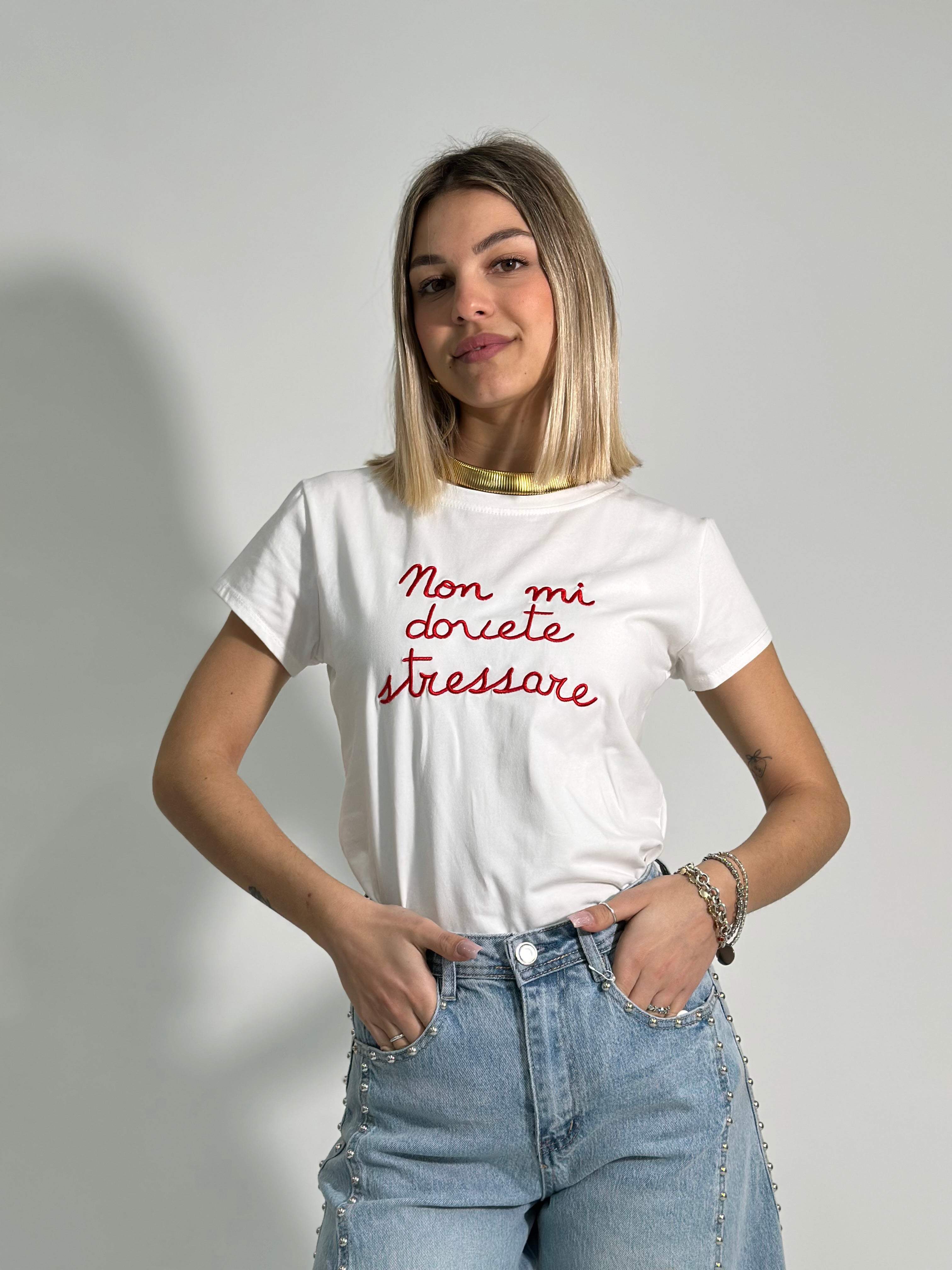 T-shirt "non mi dovete stressare" 8116
