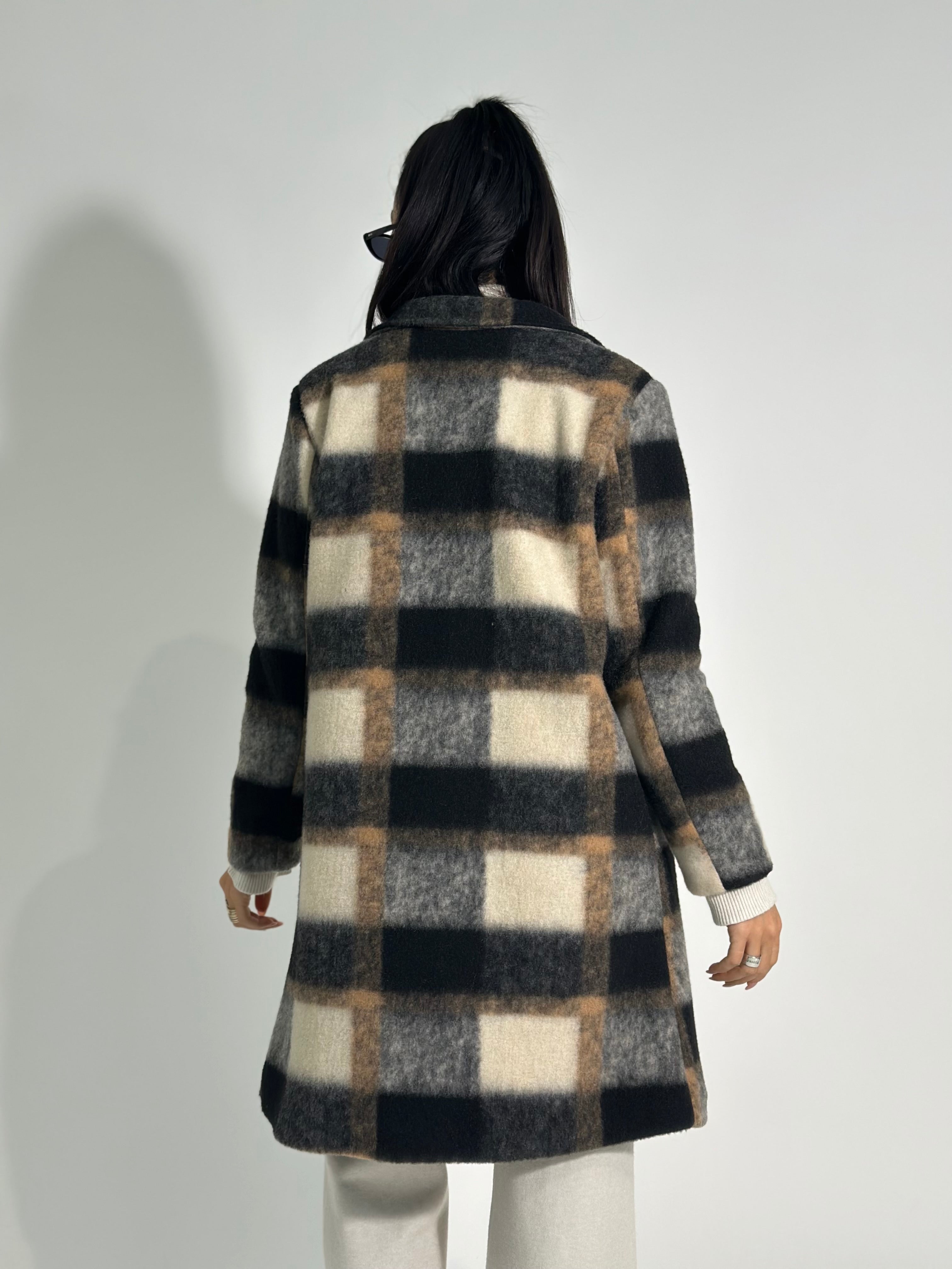 Cappotto quadri G1536