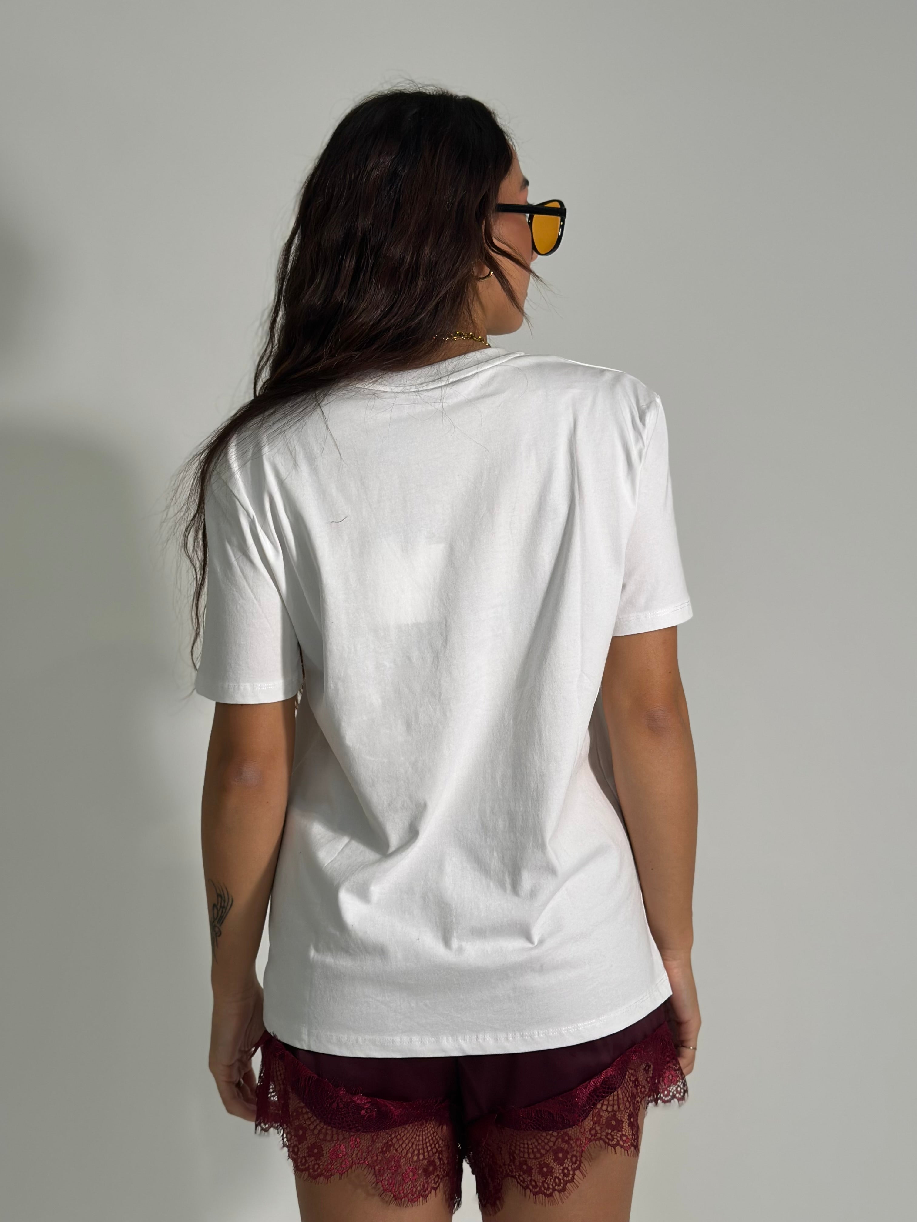 T-shirt over LUMINA L8869 BIANCO