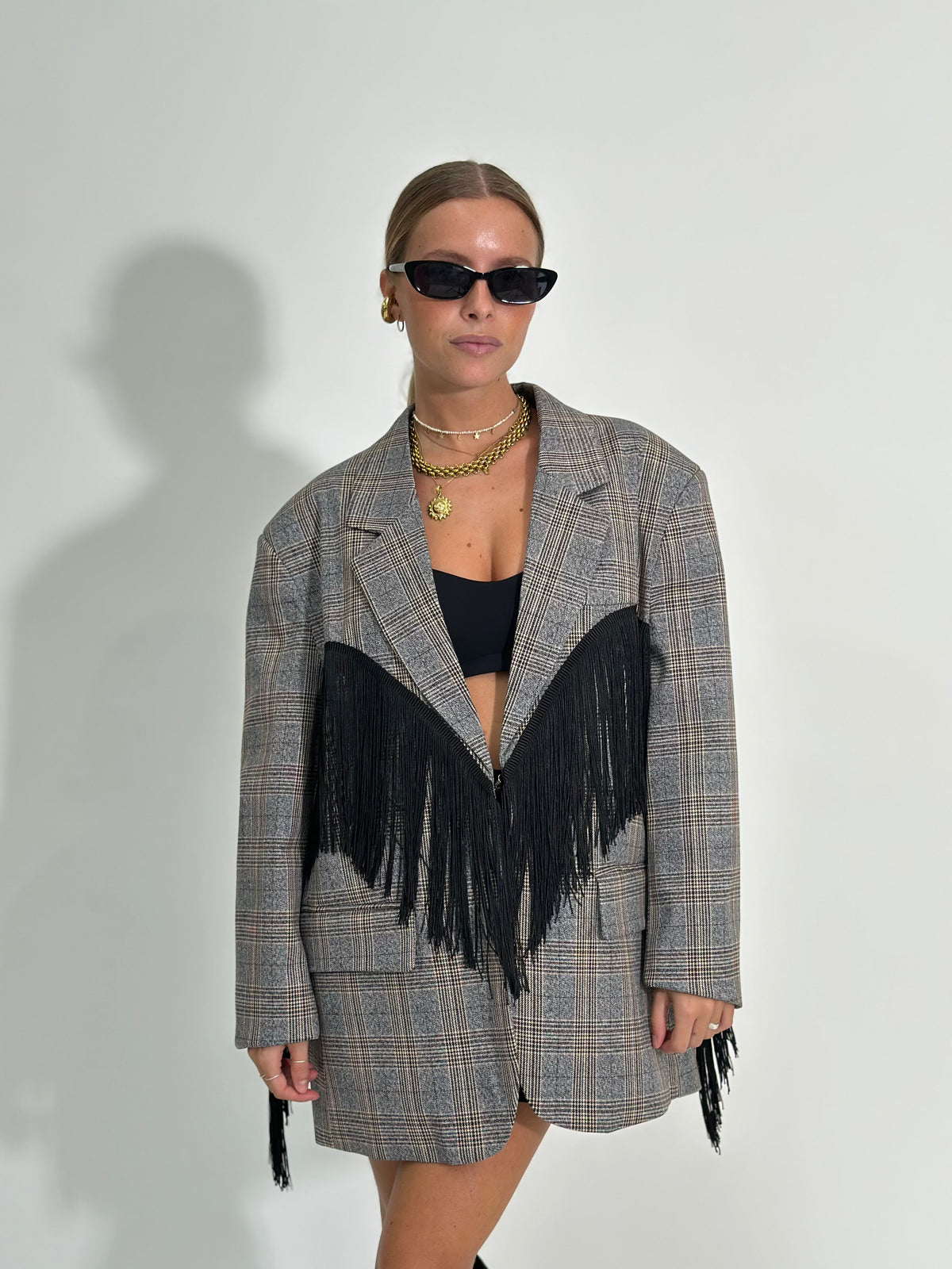 Giacca virale tartan Lumina 5936 GRIGIO
