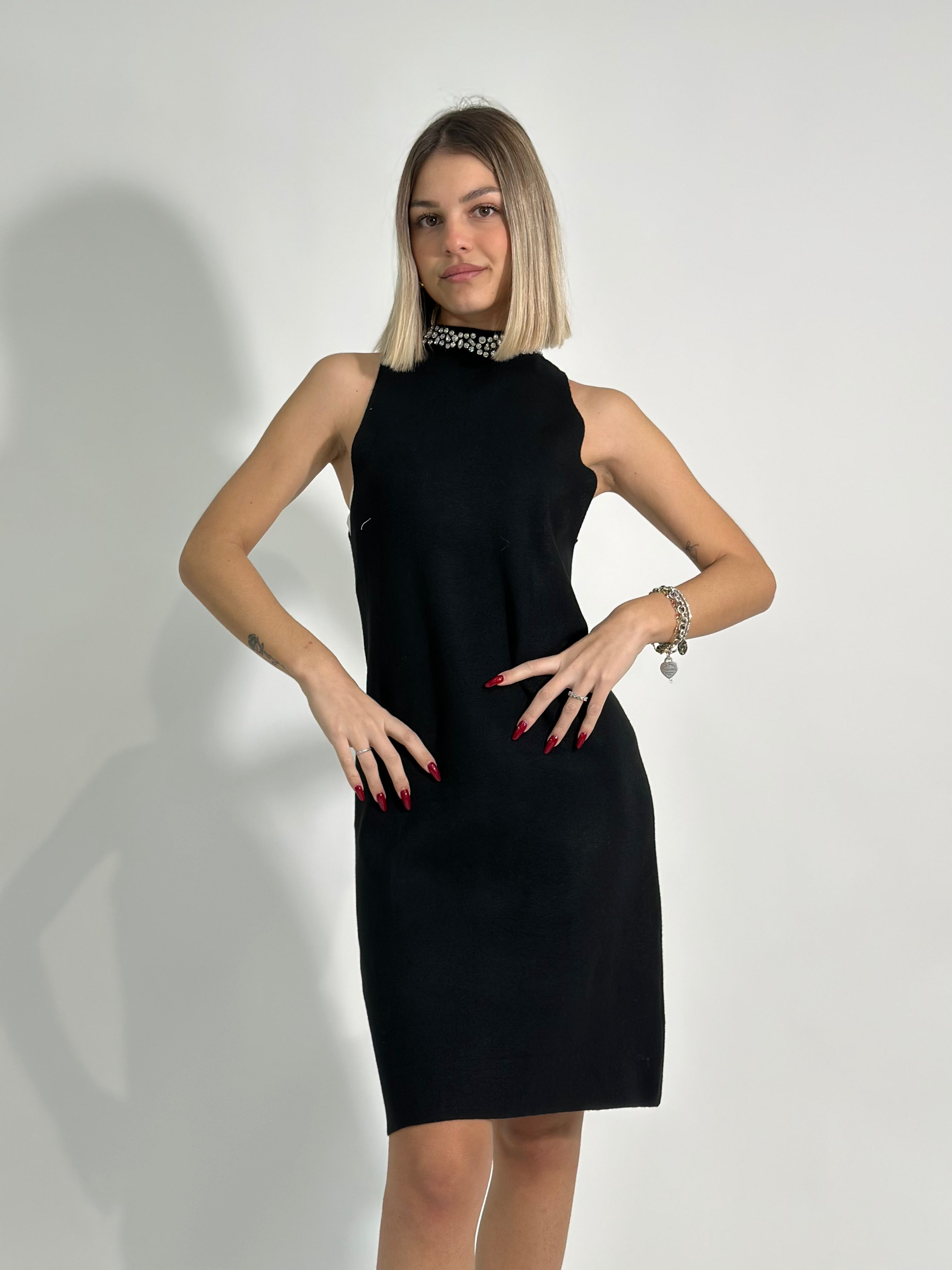 Abito cristalli 5370 NERO