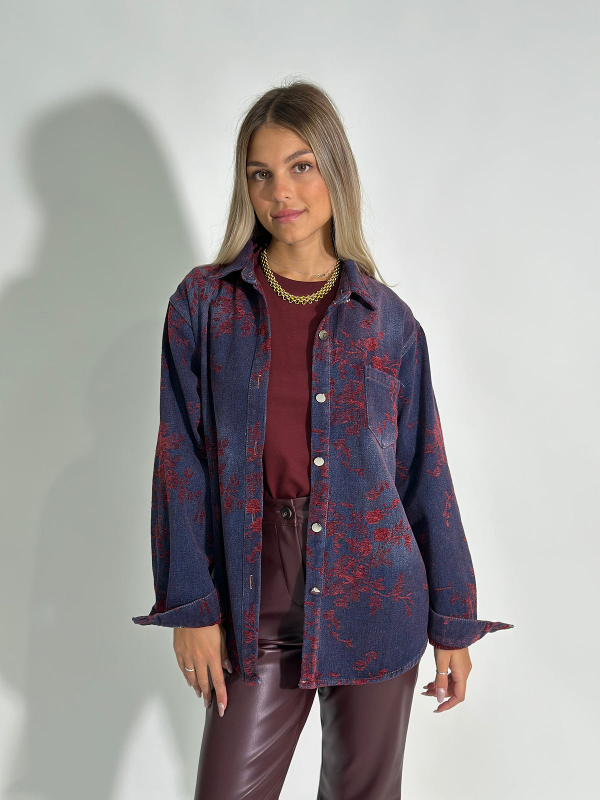 Giacca floccata 3127 BORDO'