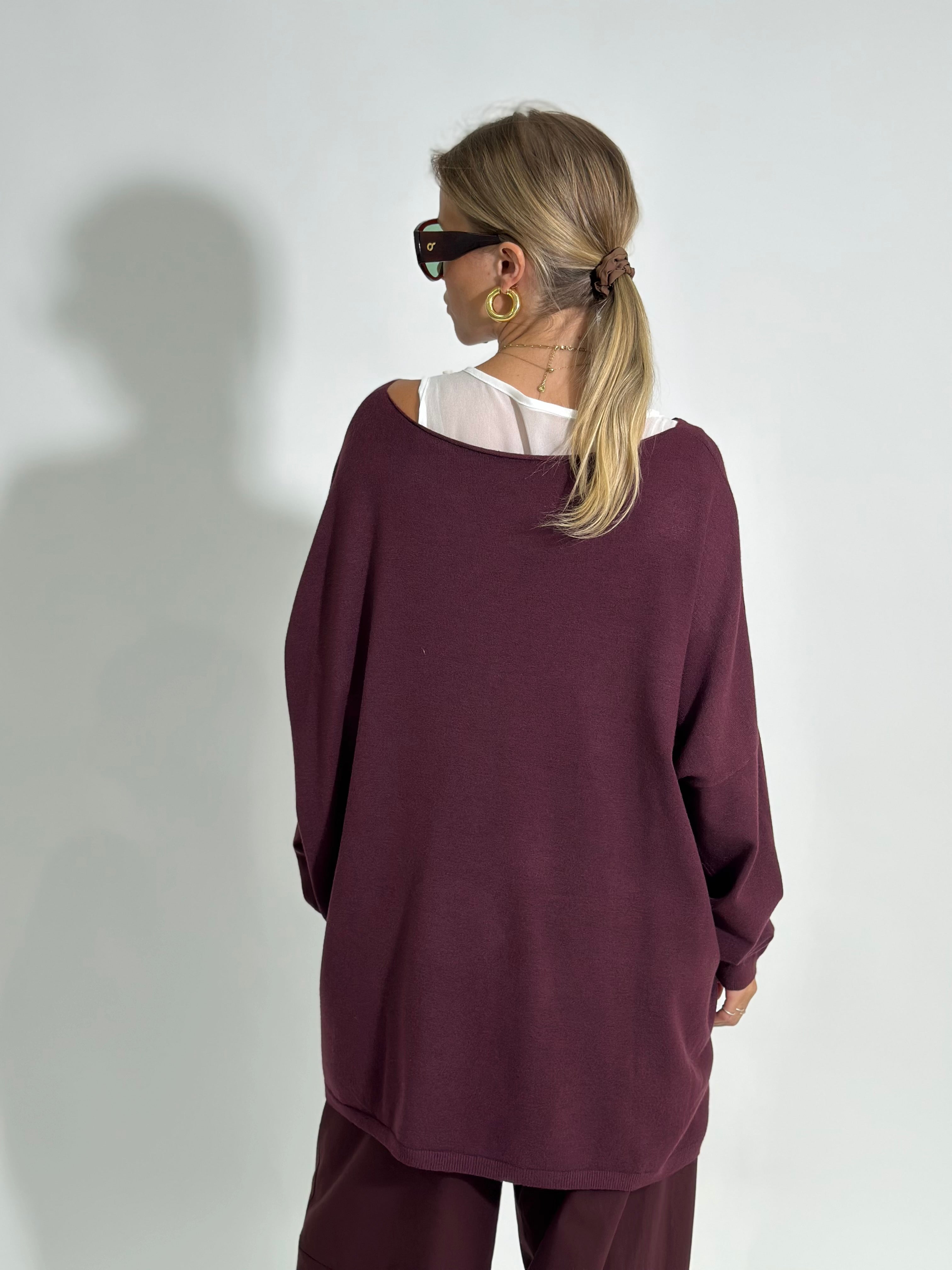 Maglia twin set M1101 BORDO'
