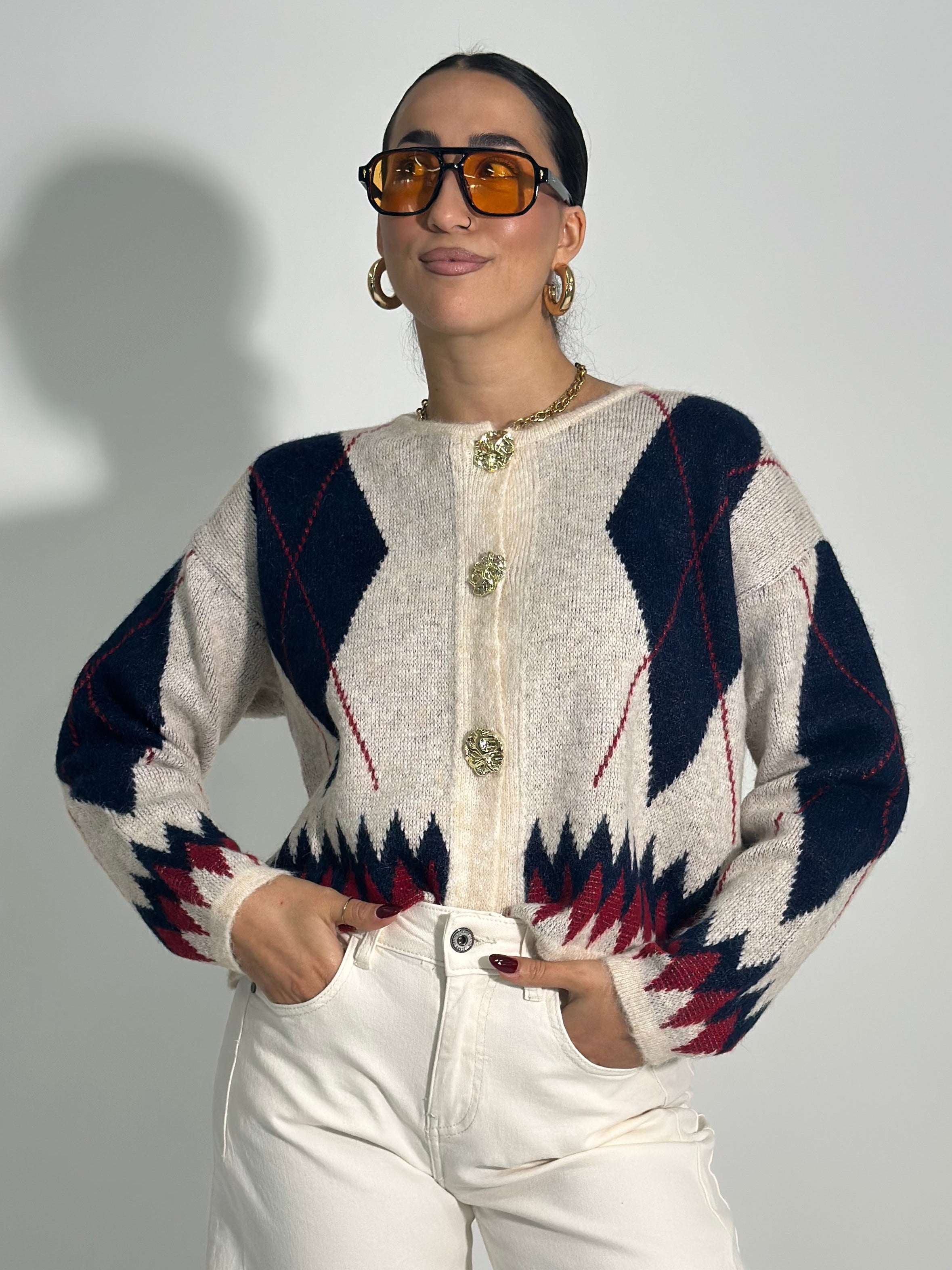 Maglia rombi 4872505 BLU