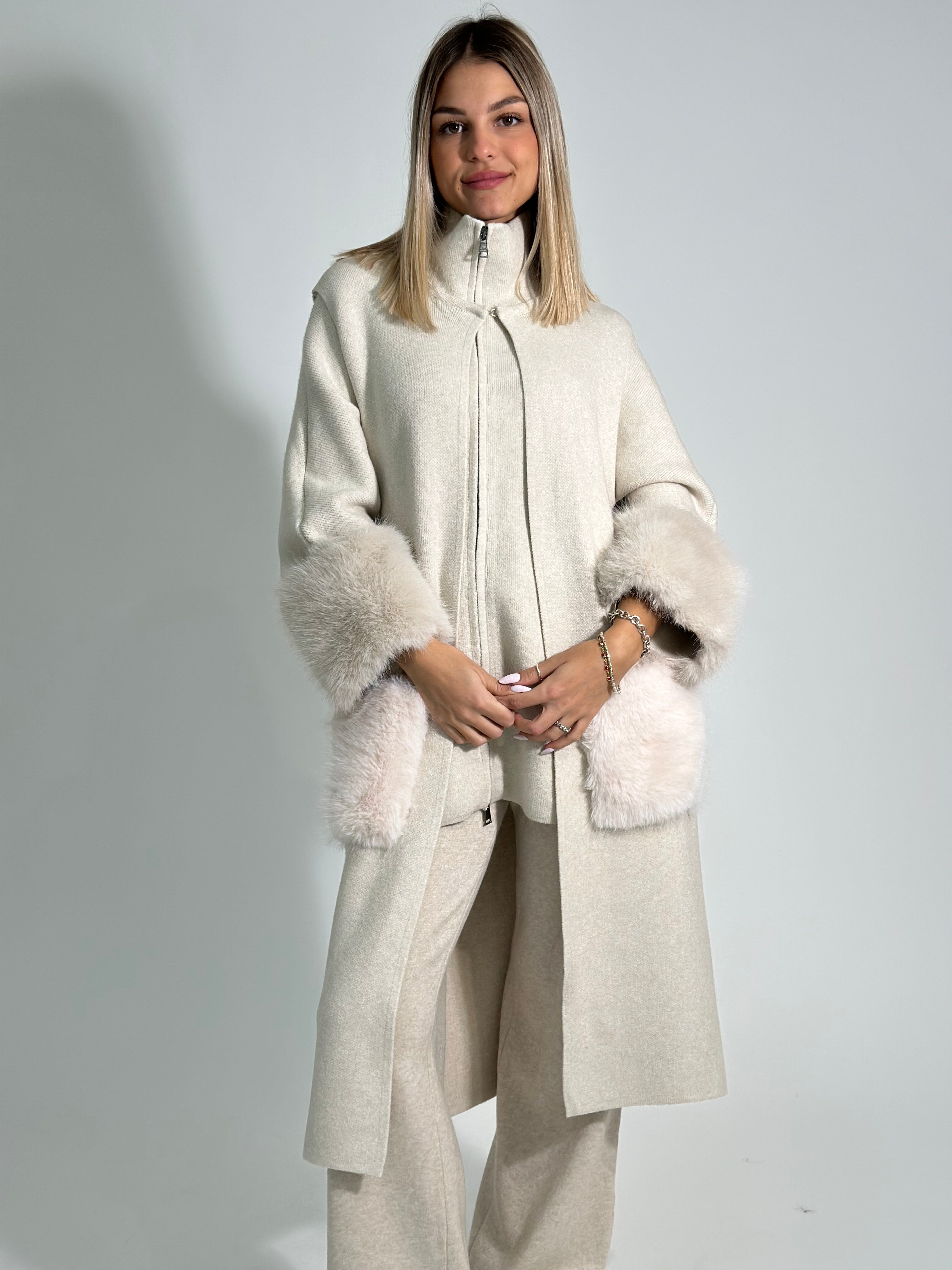 Gilet tasche C689 ECRU