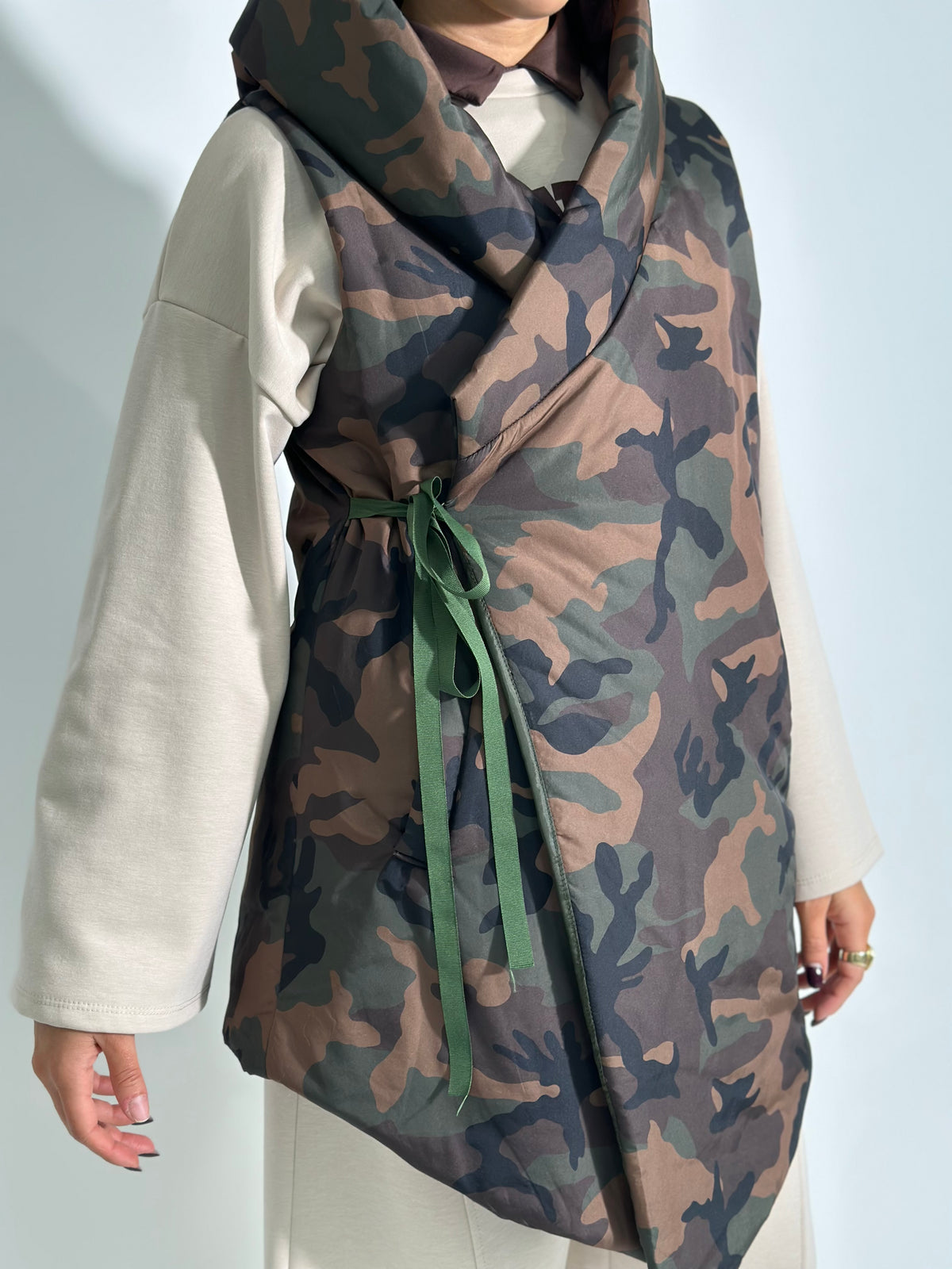 Gilet trapuntato camouflage A5981