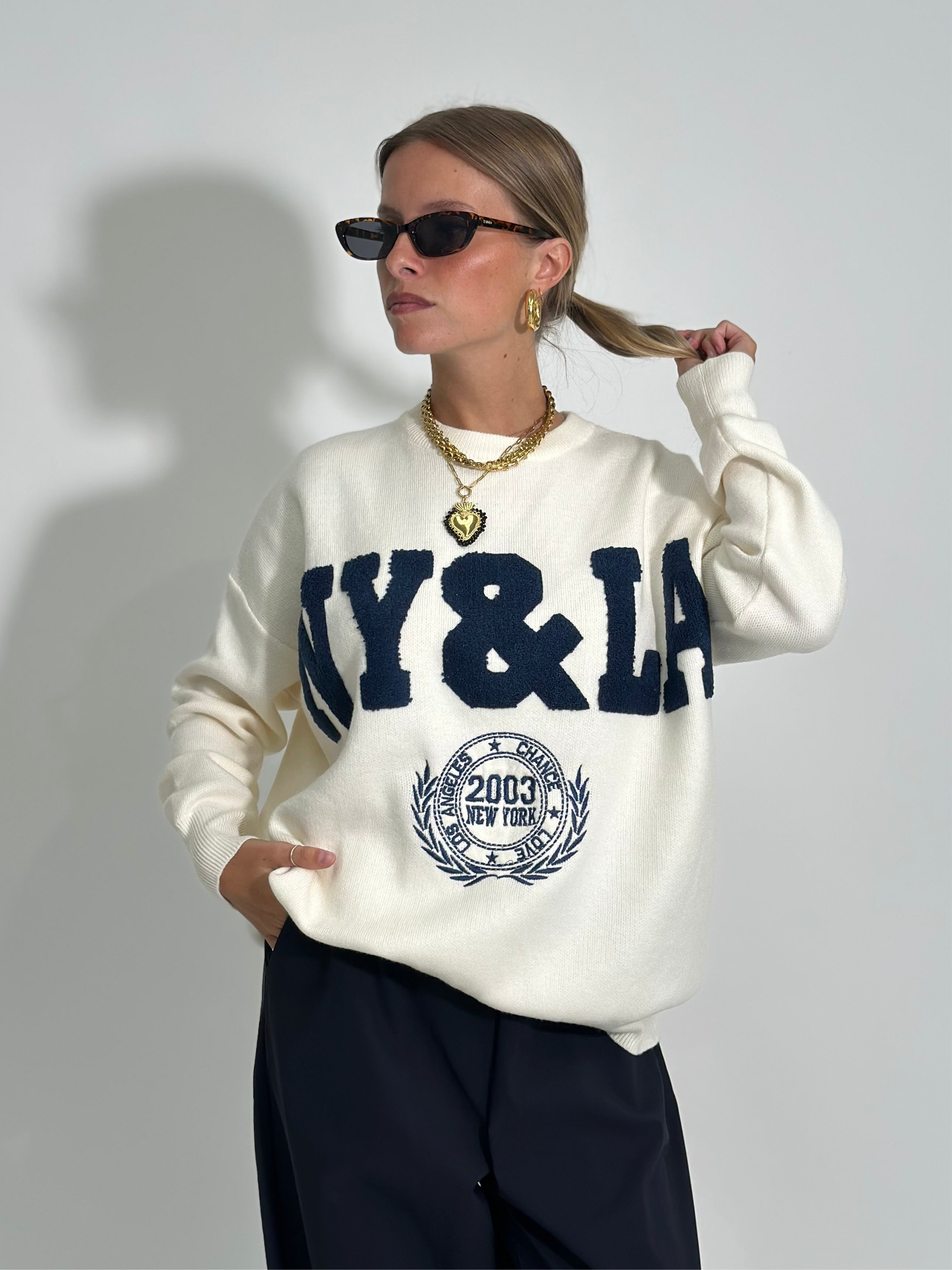 Maglia NY S11127 PANNA