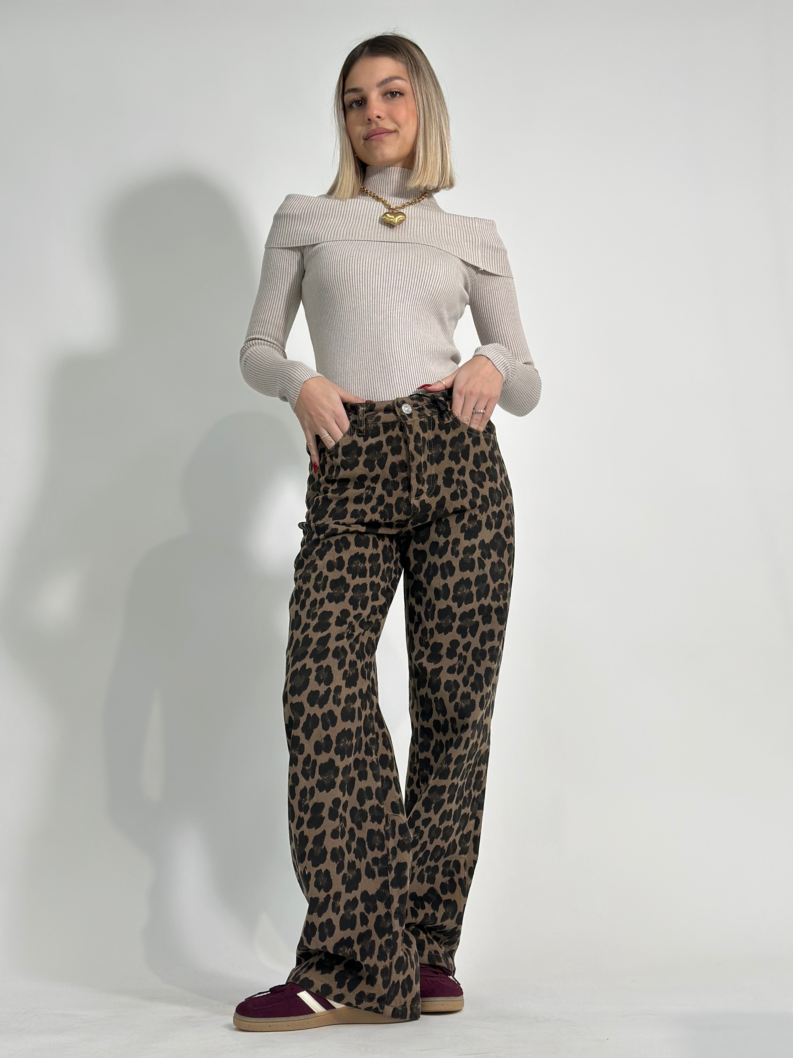 Jeans animalier T499