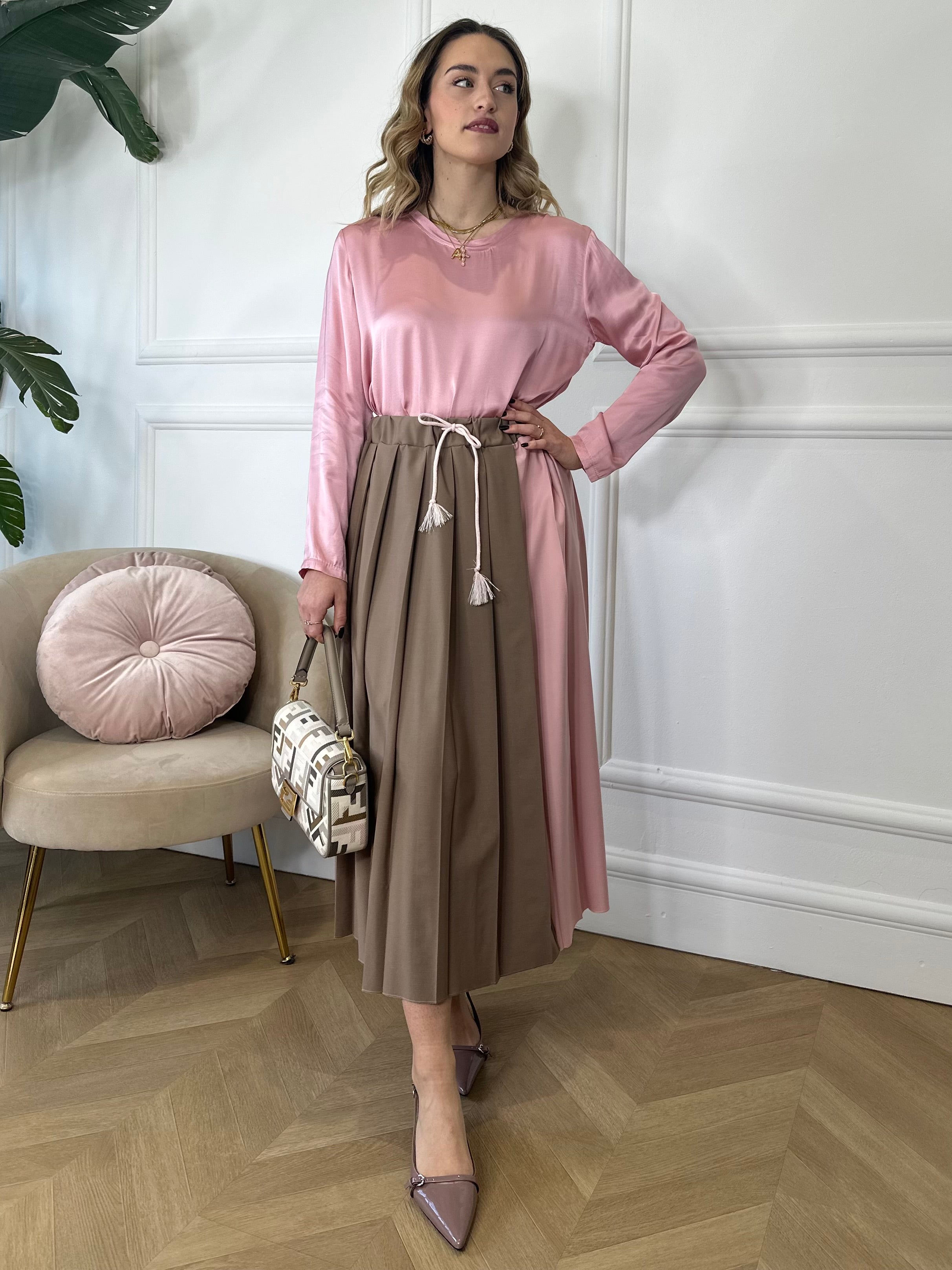 Gonna pieghe 257 PINK
