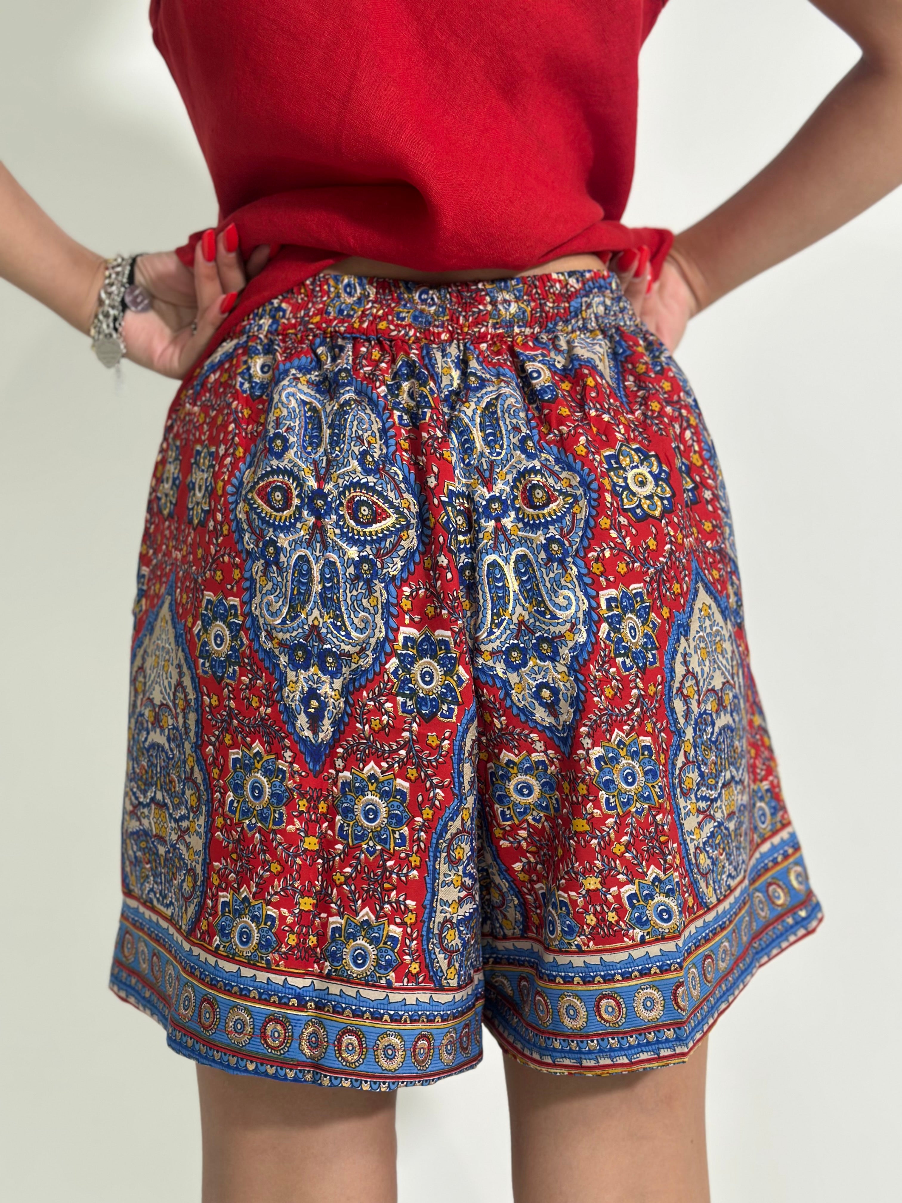 Shorts bohoo seta 1027