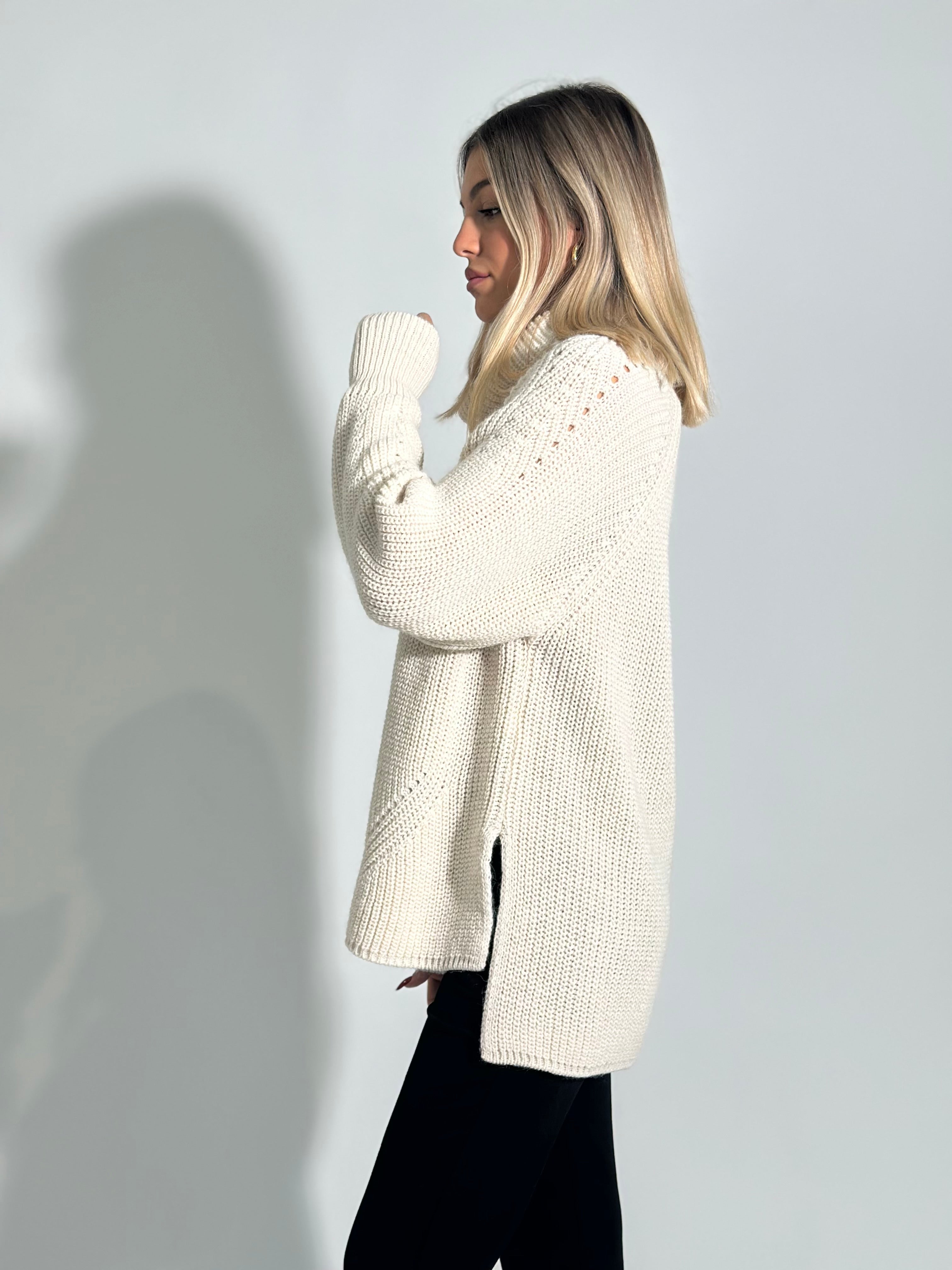 Maglia coste inglese 10343 PANNA