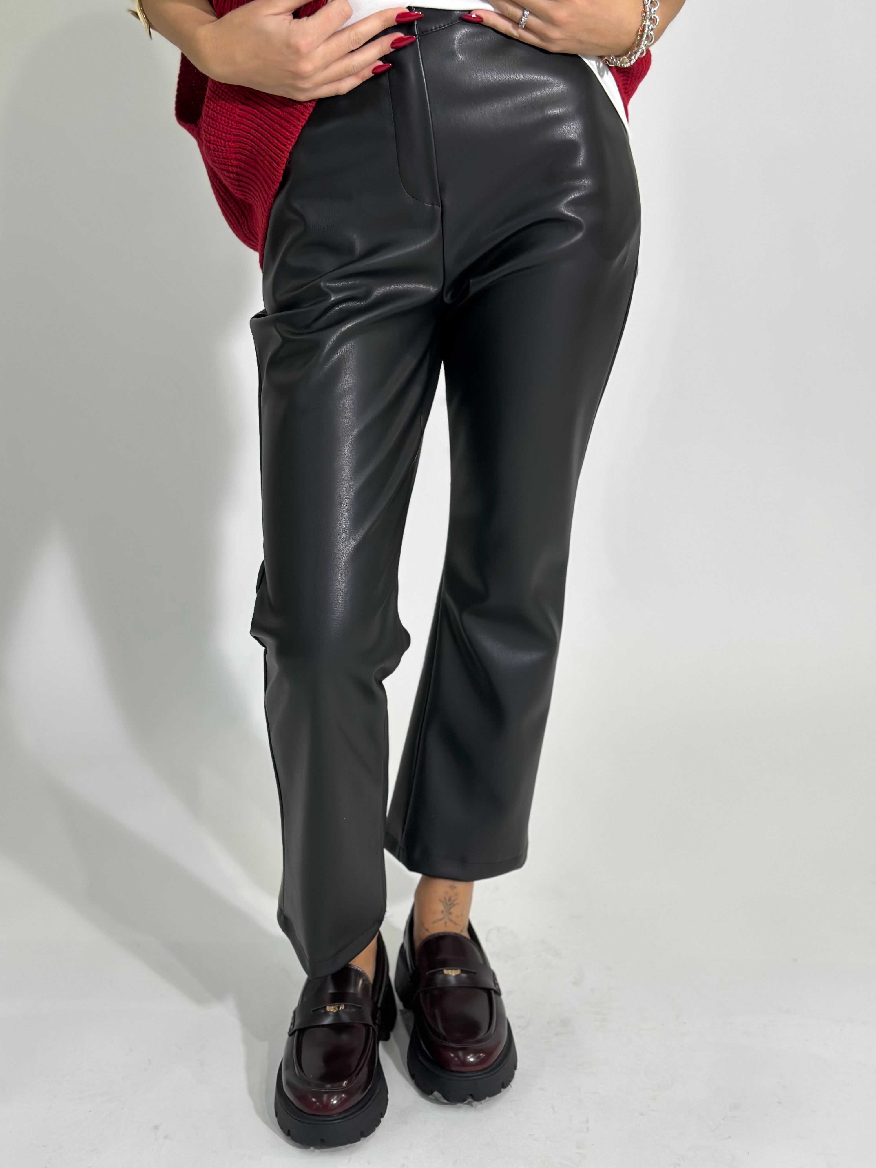 Pantalone ecopelle 7287 NERO