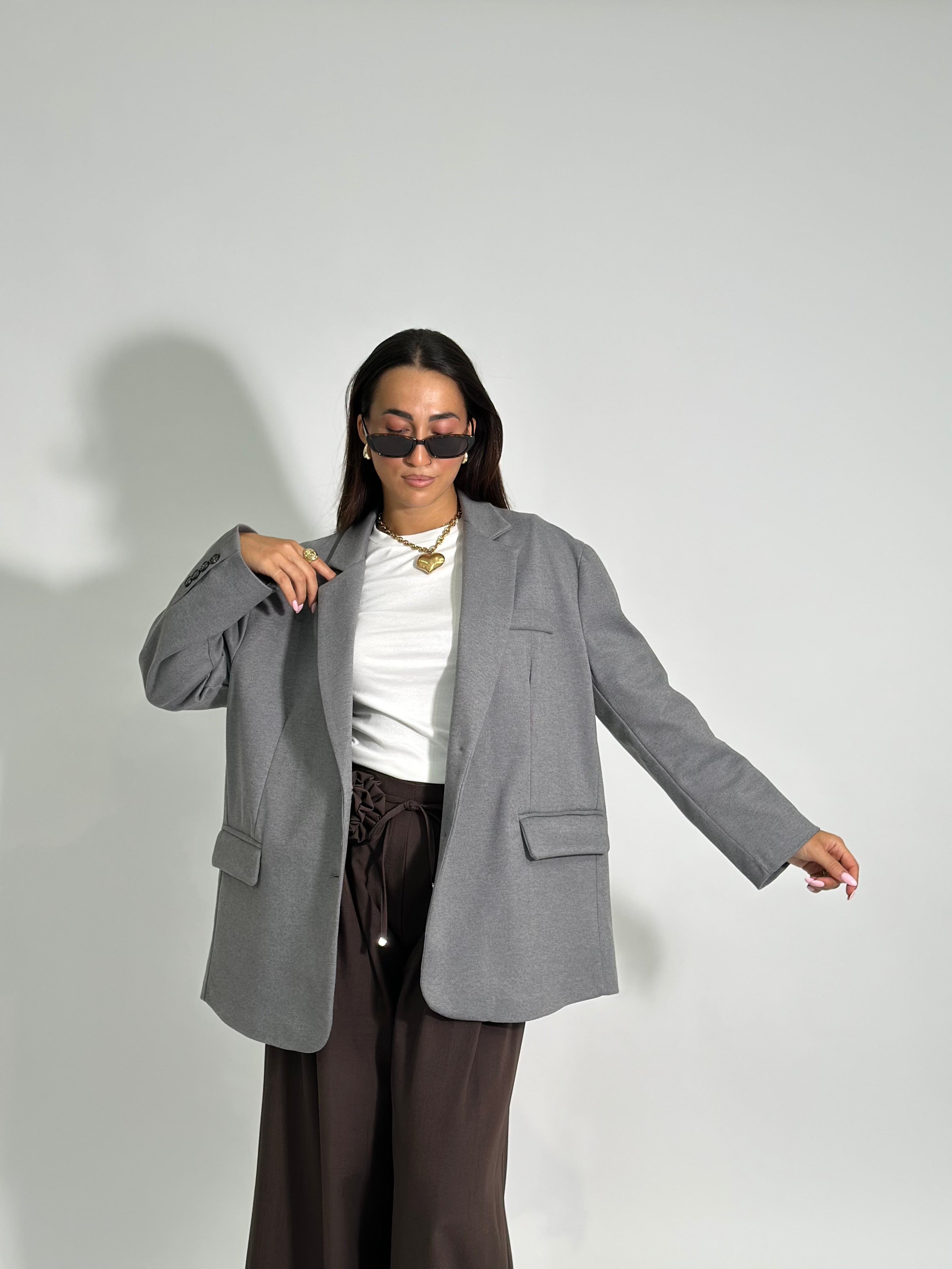 Giacca over 24371D GRIGIO