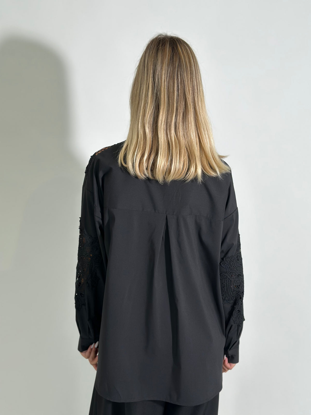 Camicia pizzo H2264 NERO