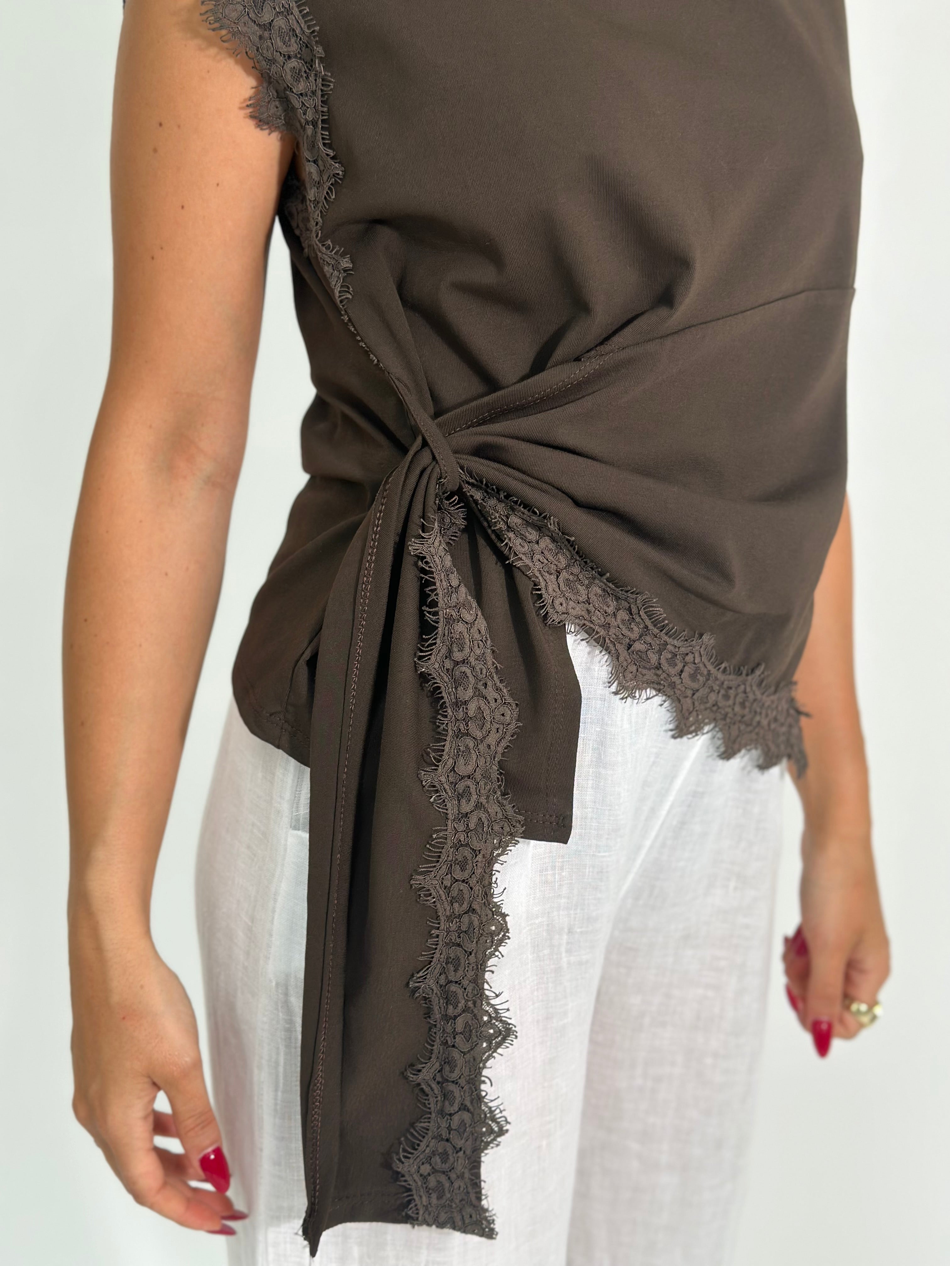 Maglia fiocco pizzo 8388