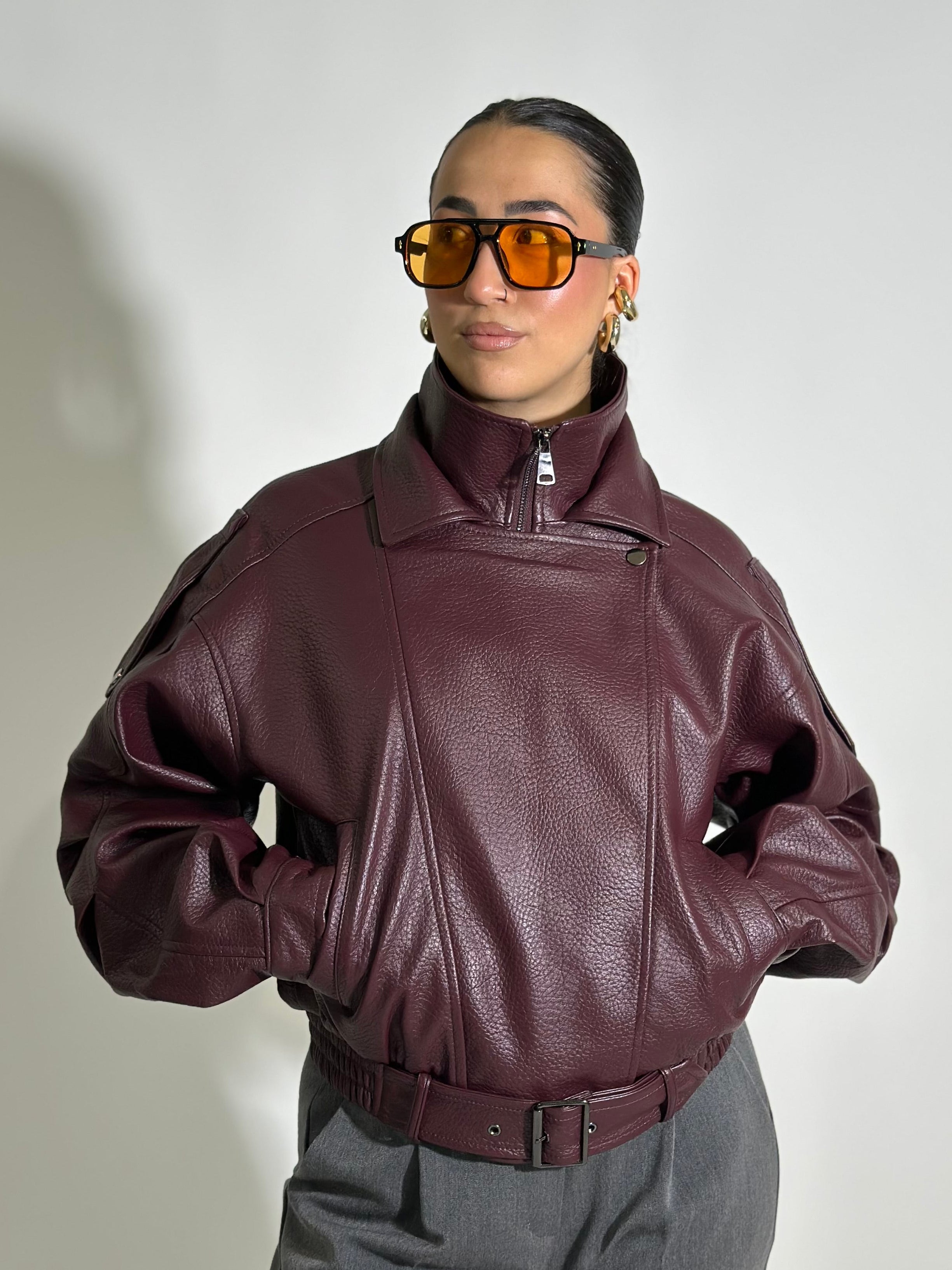 Giacca bomber 2898 BURGUNDY