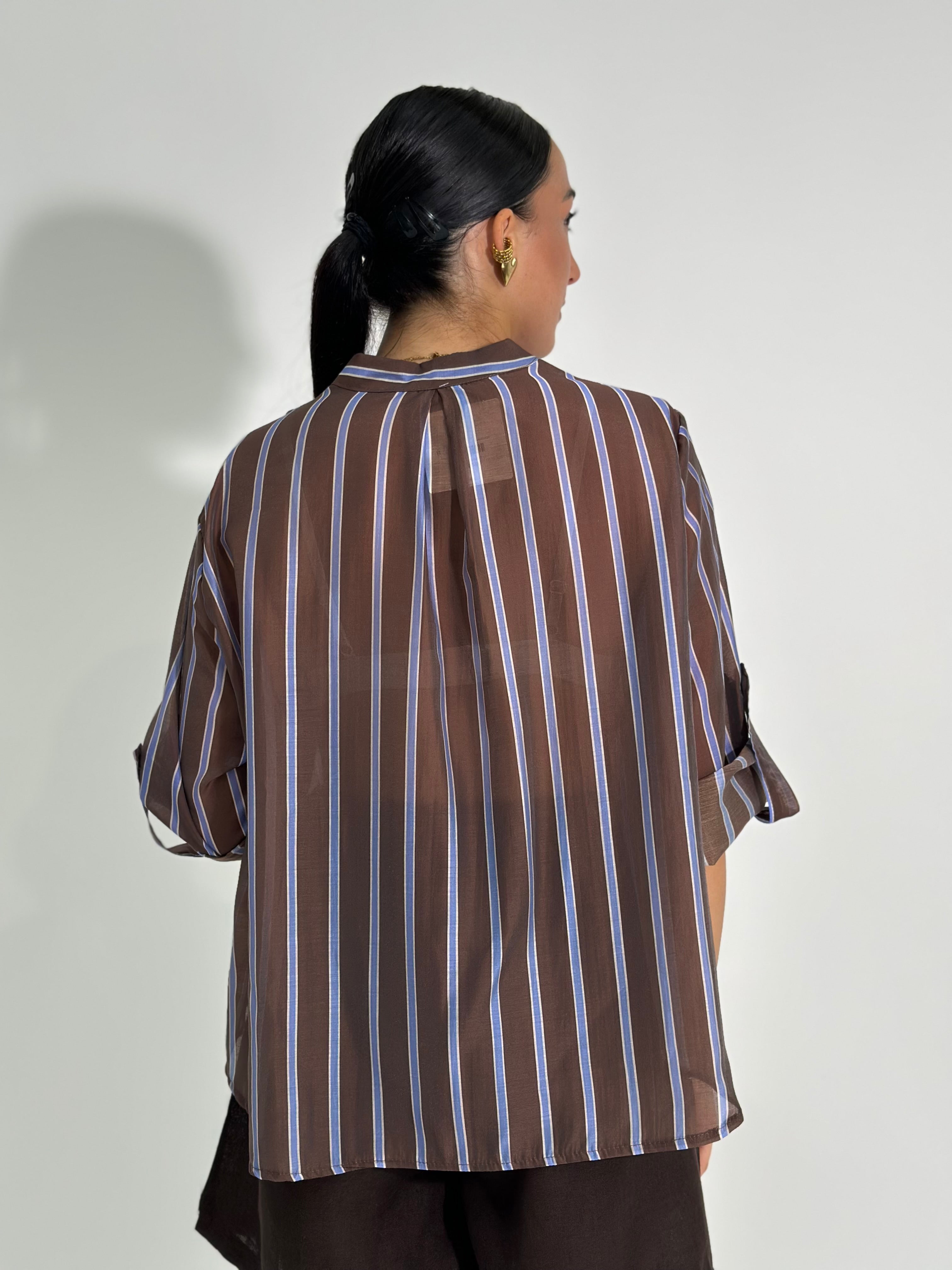 Camicia soft over 5592 MOKA