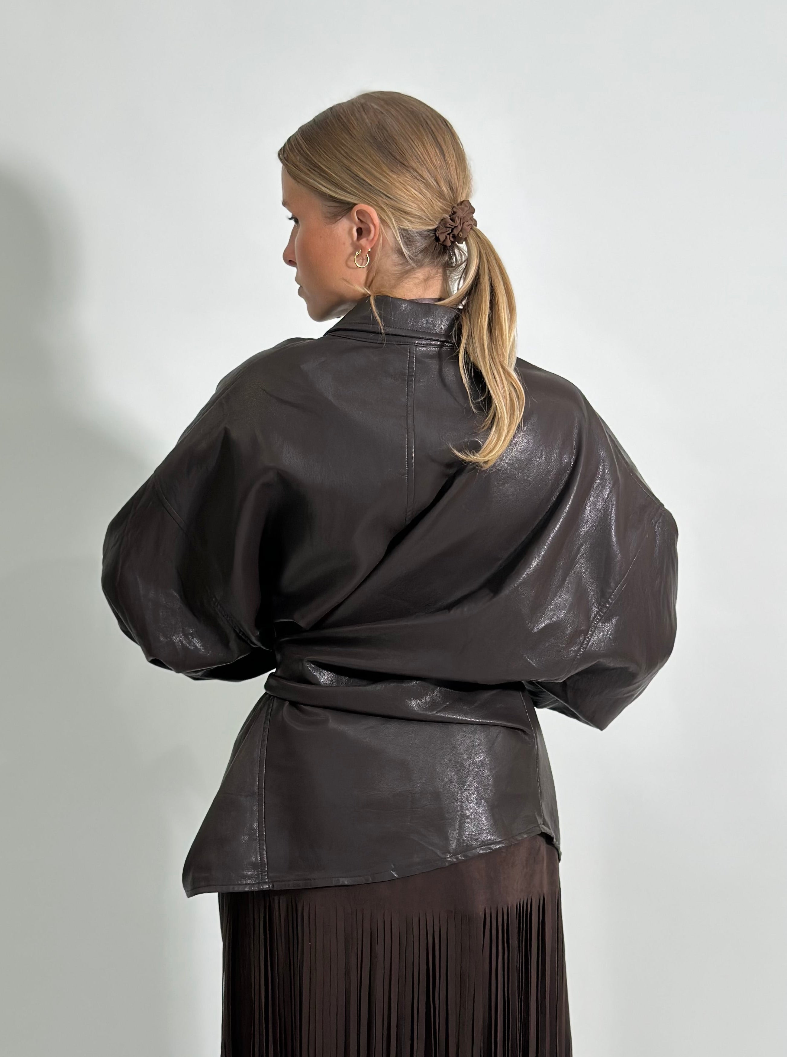 Giacca ecopelle nodo 23073 MORO