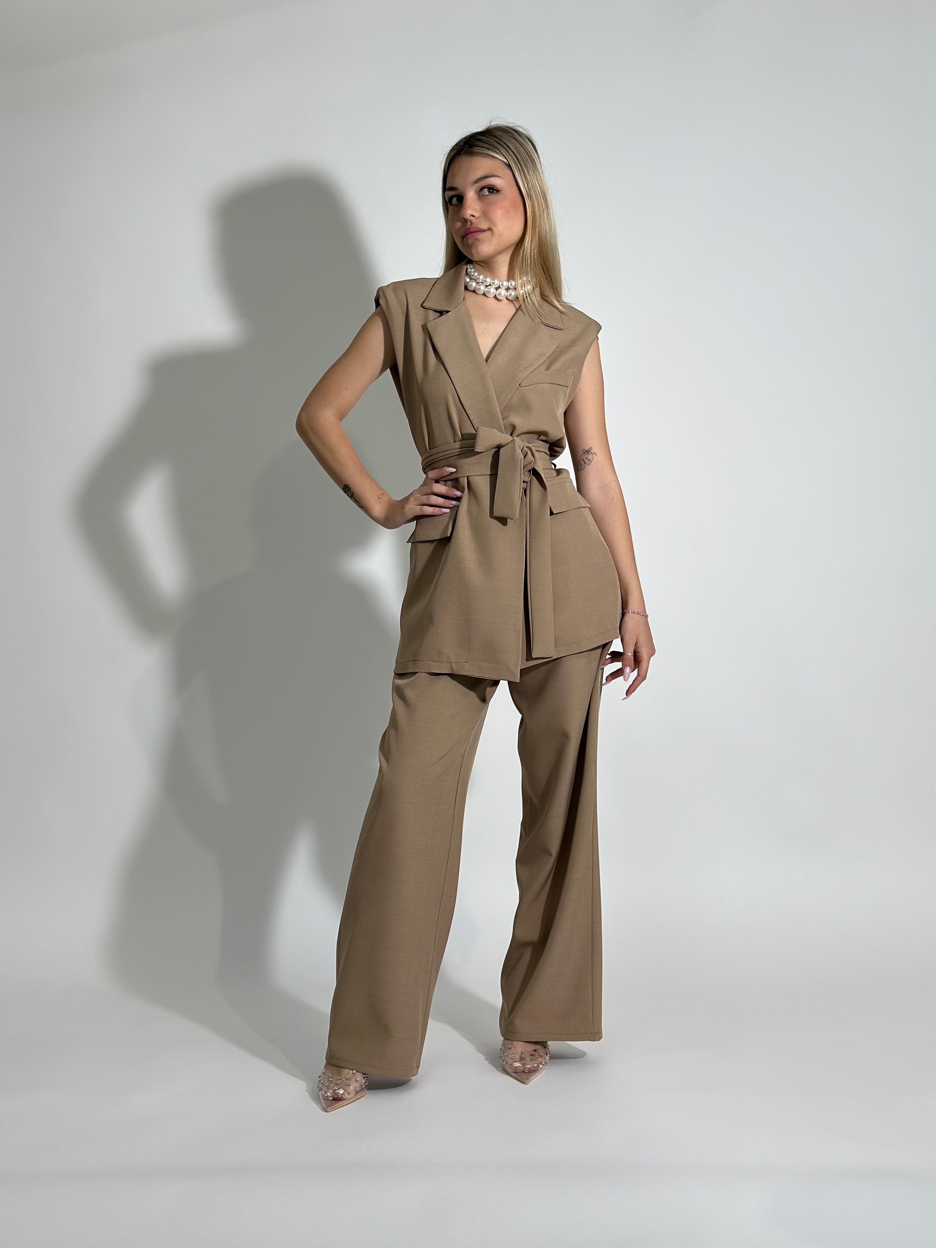 Completo smanicato 5687 BEIGE