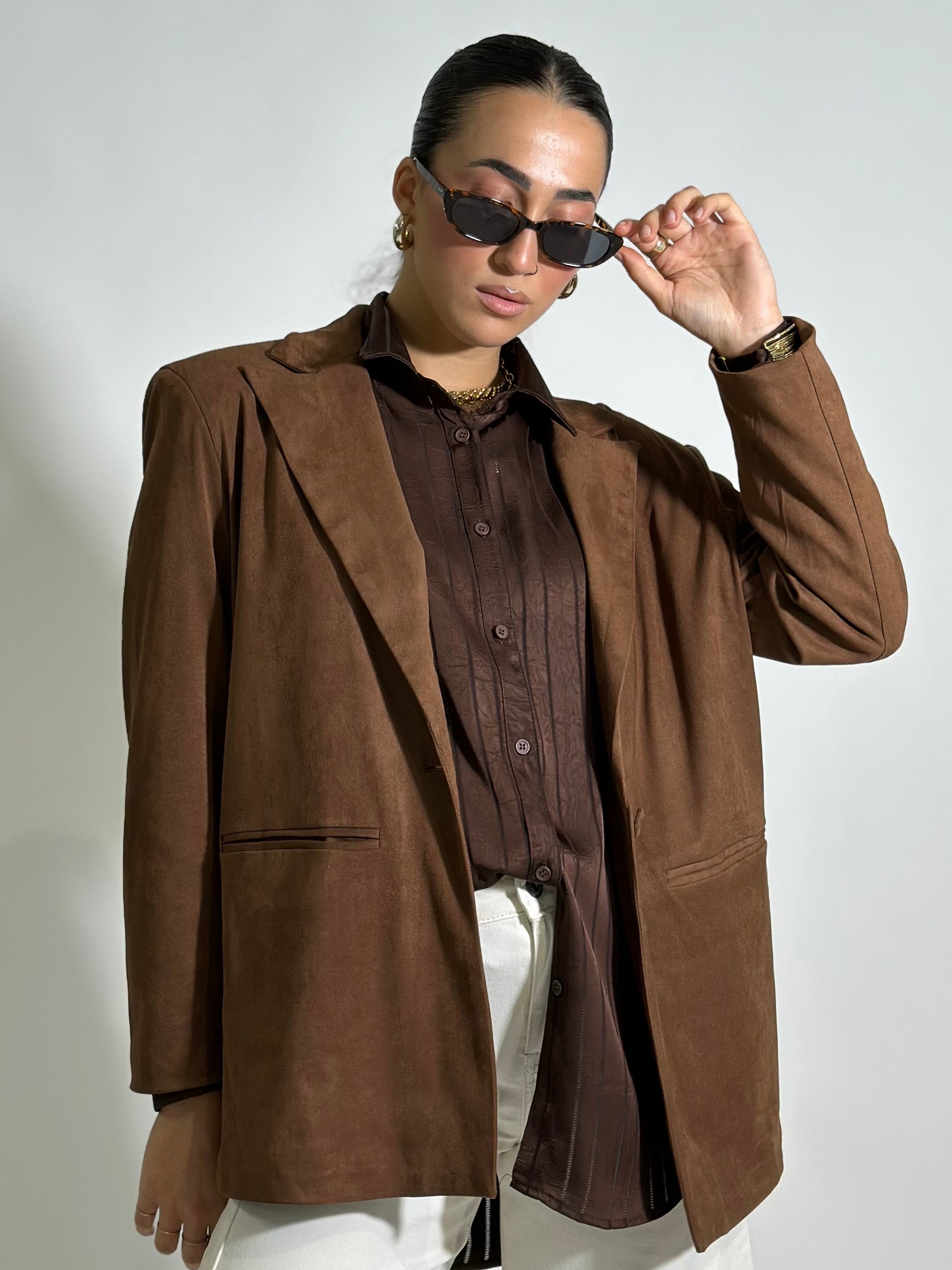 Giacca suede over SH5010 CAMEL