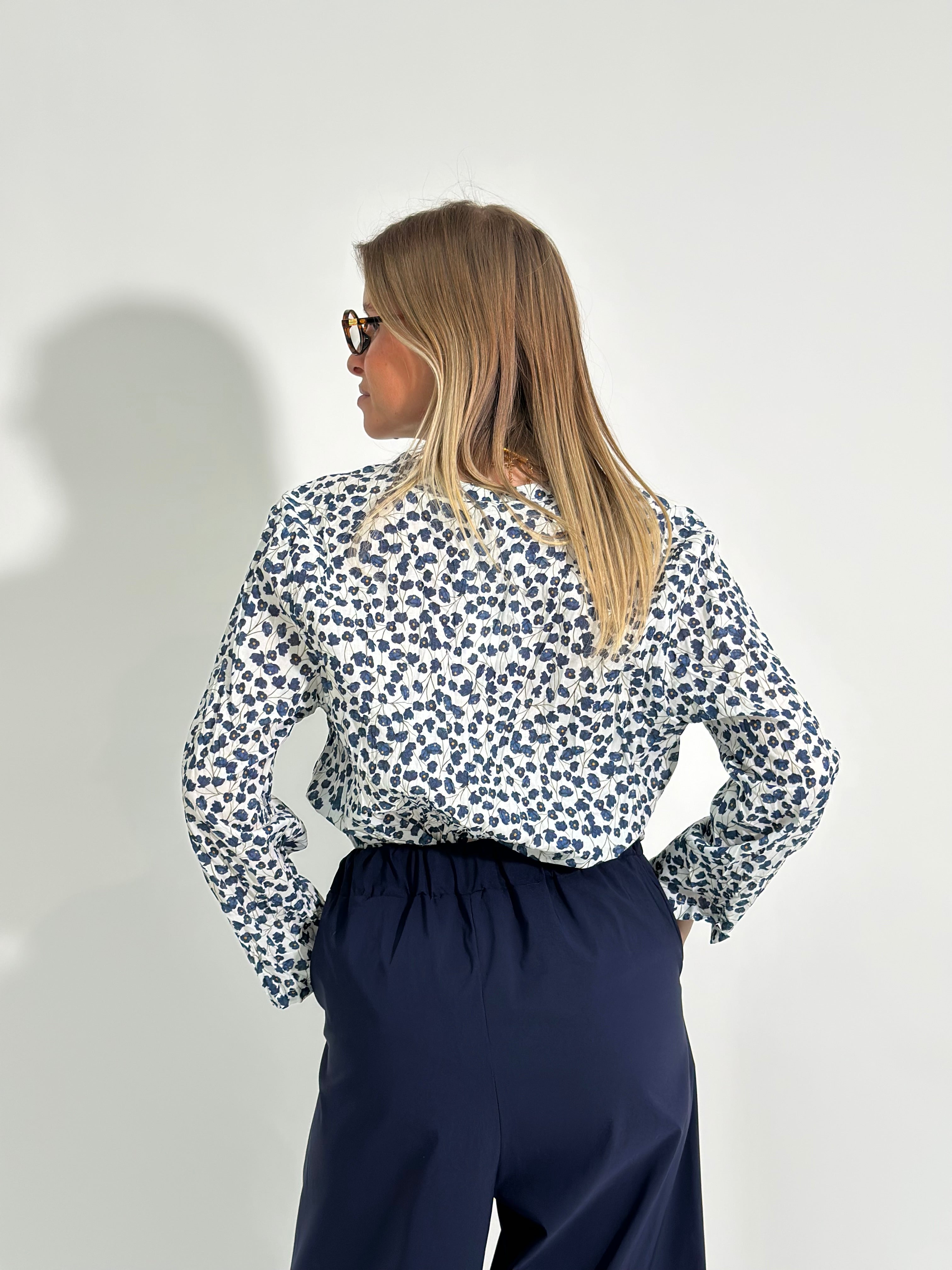 Camicia floreale 2588 BLU