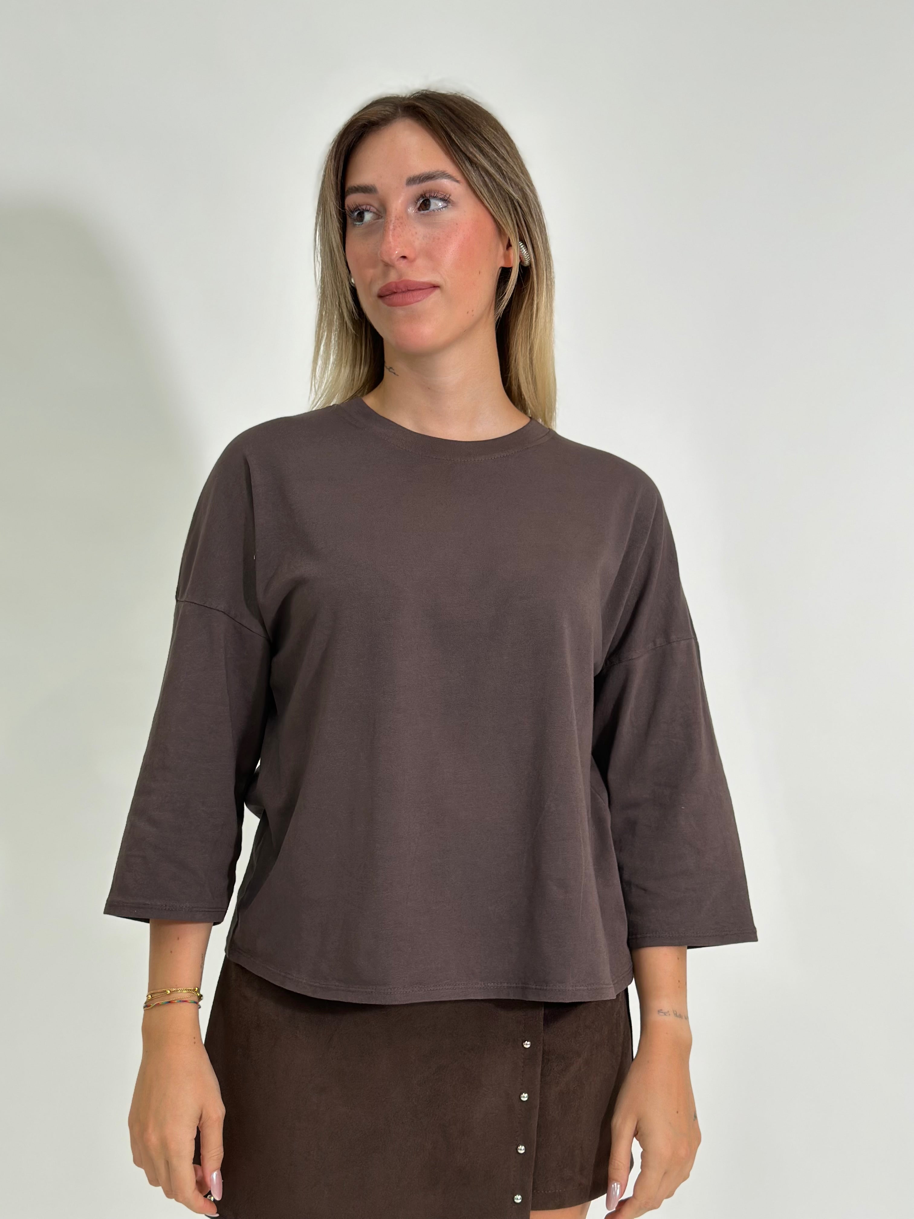 T-shirt manica lunga 10512 MORO