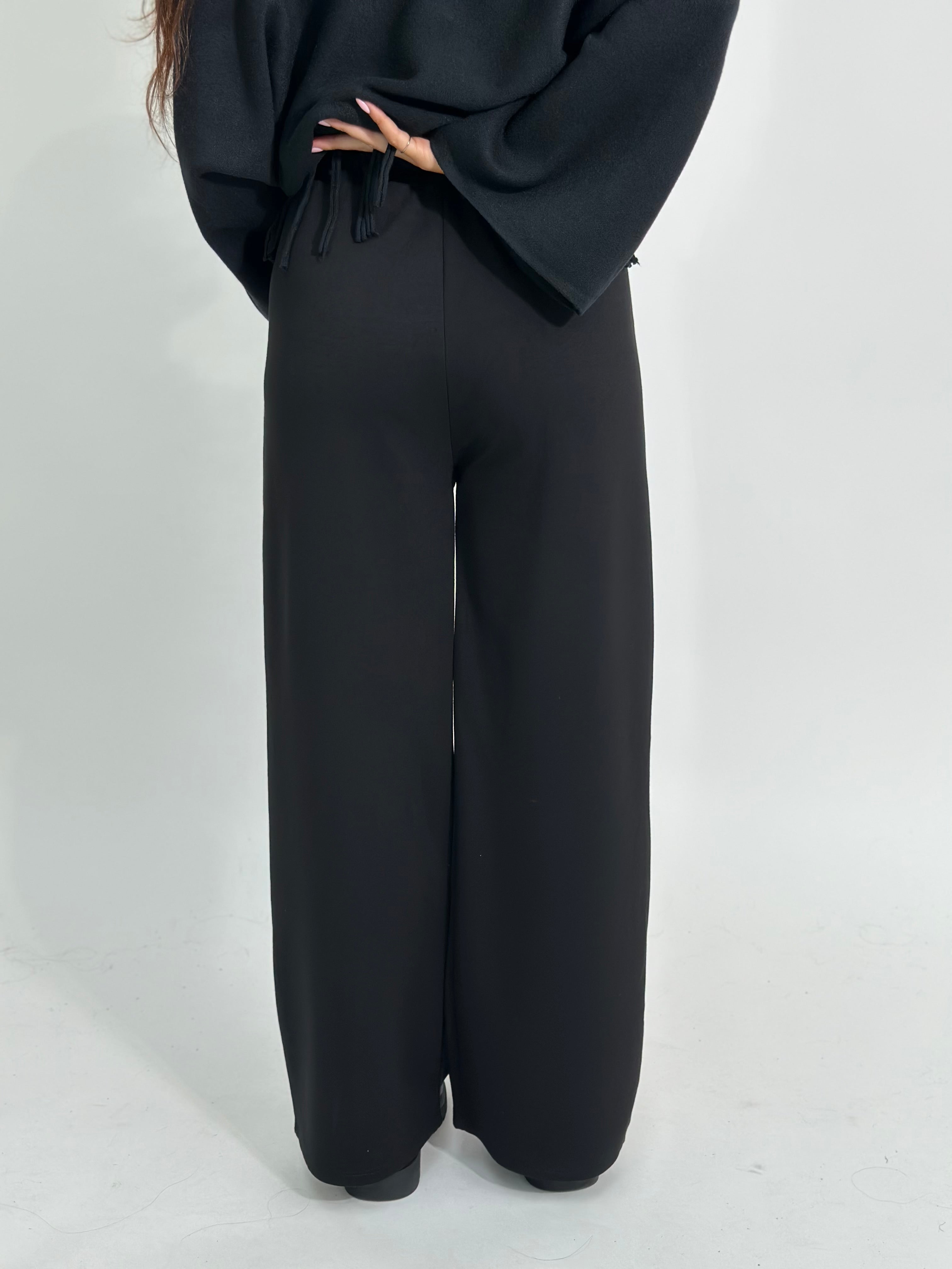 Pantalone viscosa A2763 NERO