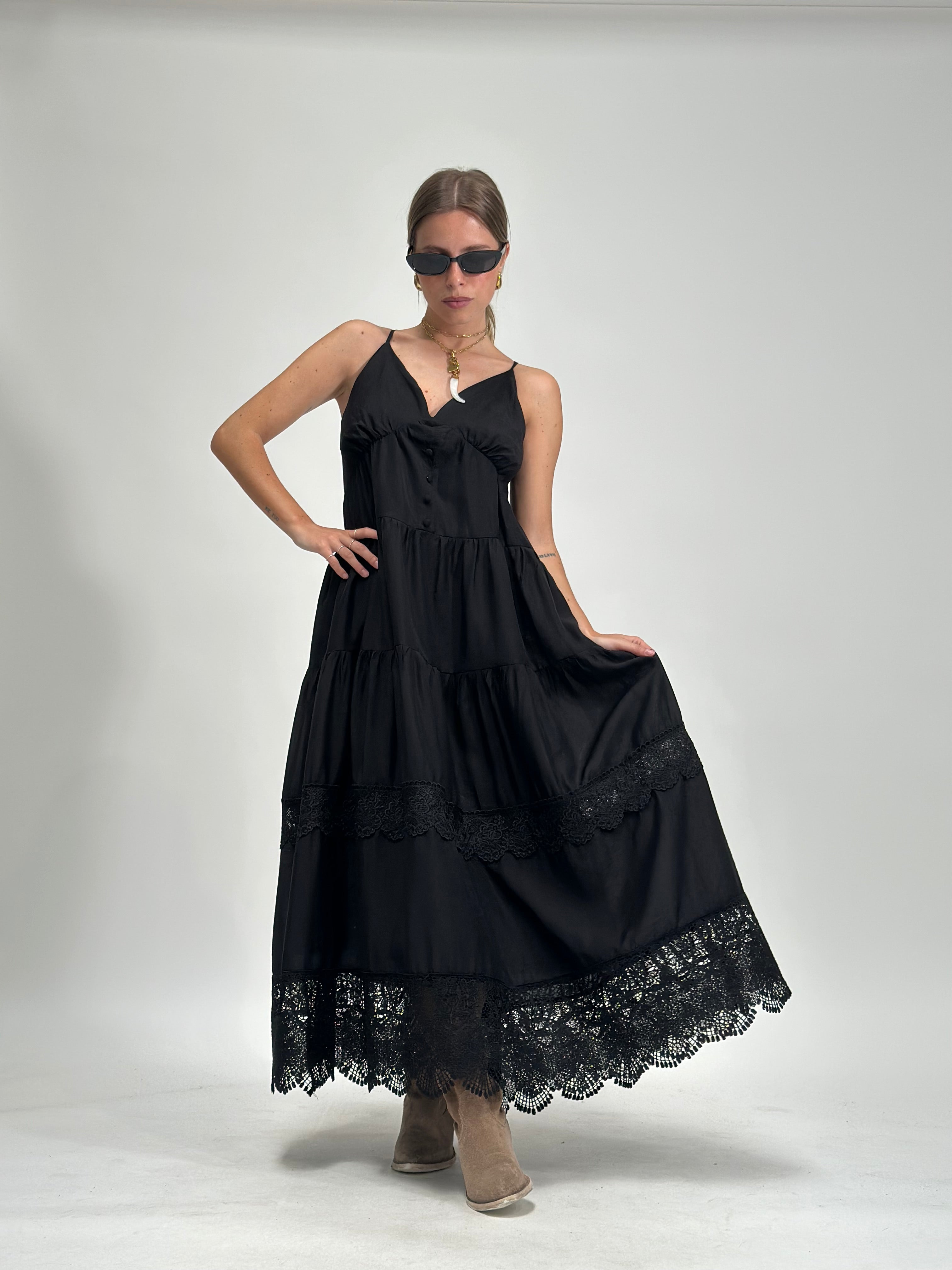 Abito balze 2533 NERO