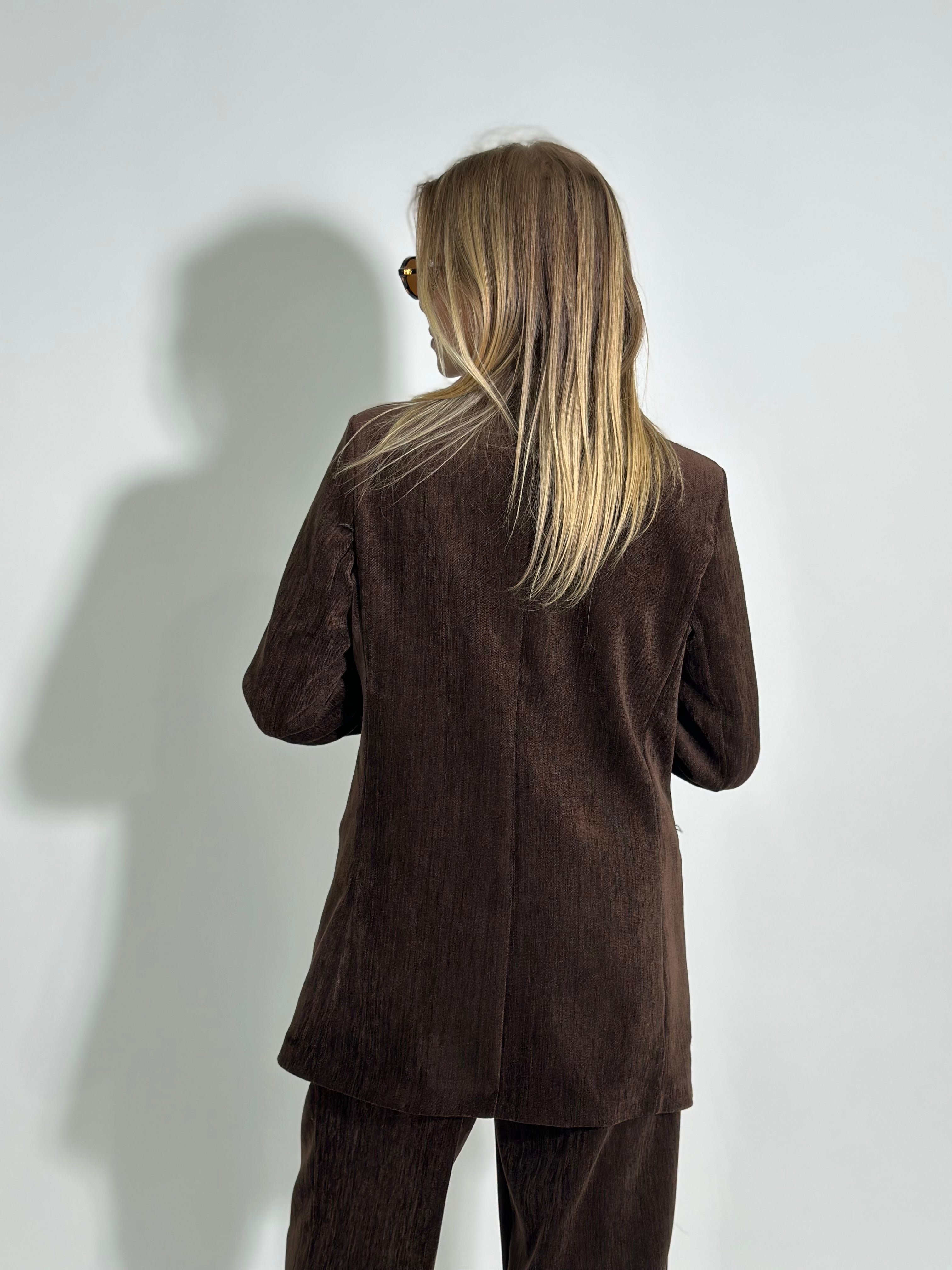 Giacca velour 812 MARRONE