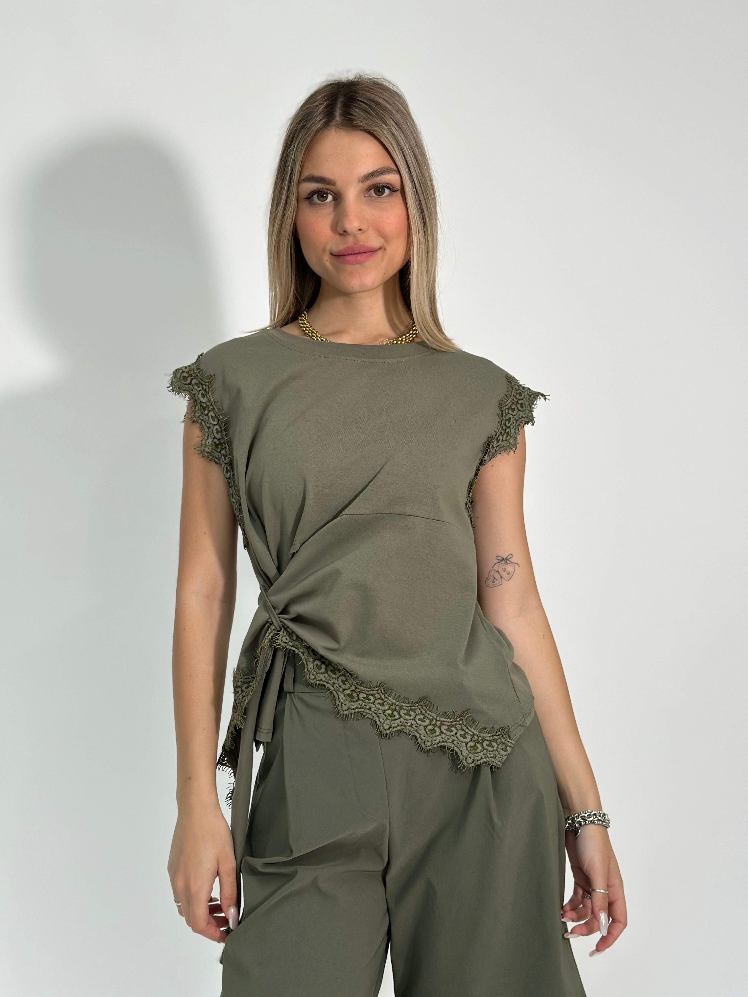 Maglia fiocco pizzo 8388