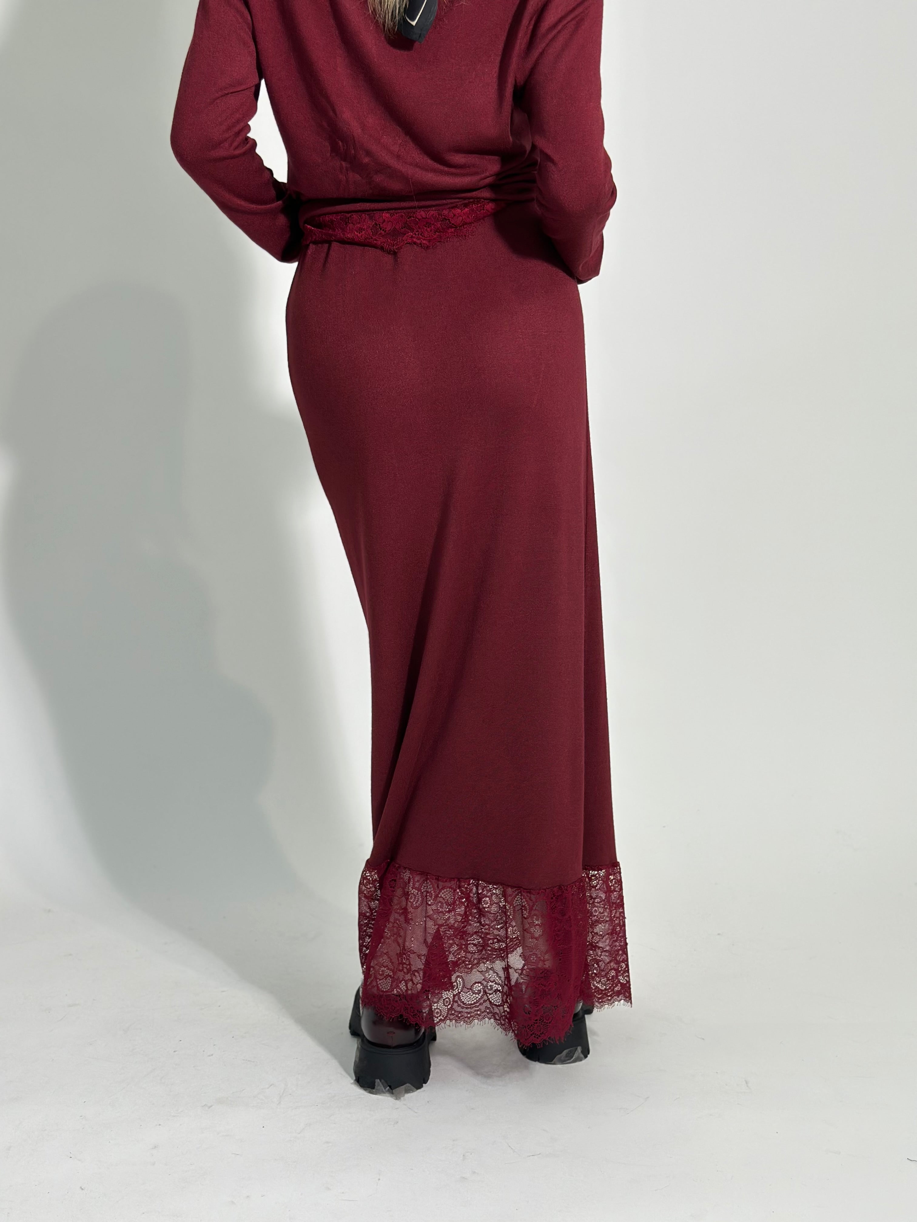 Gonna maglina pizzo X2187